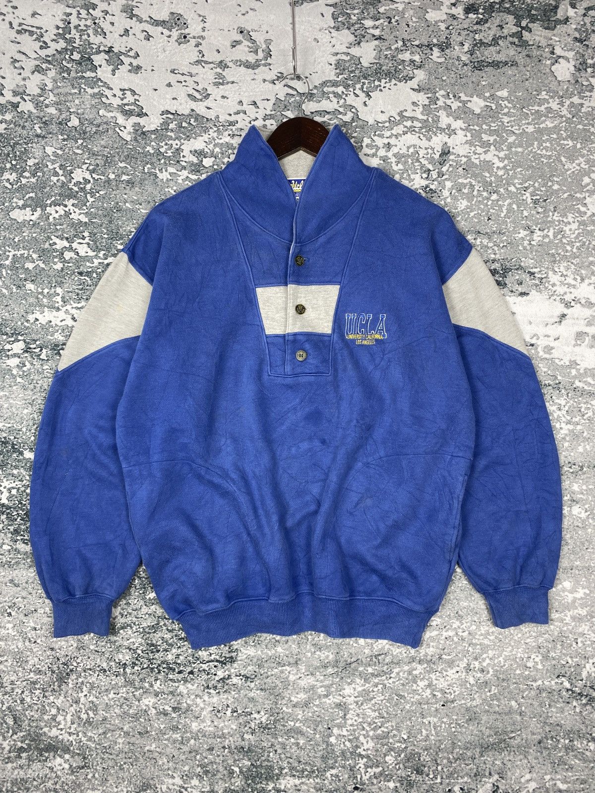 Vintage Vintage UCLA University Half Button Sweatshirts Size US M / EU 48-50 / 2 - 1 Thumbnail