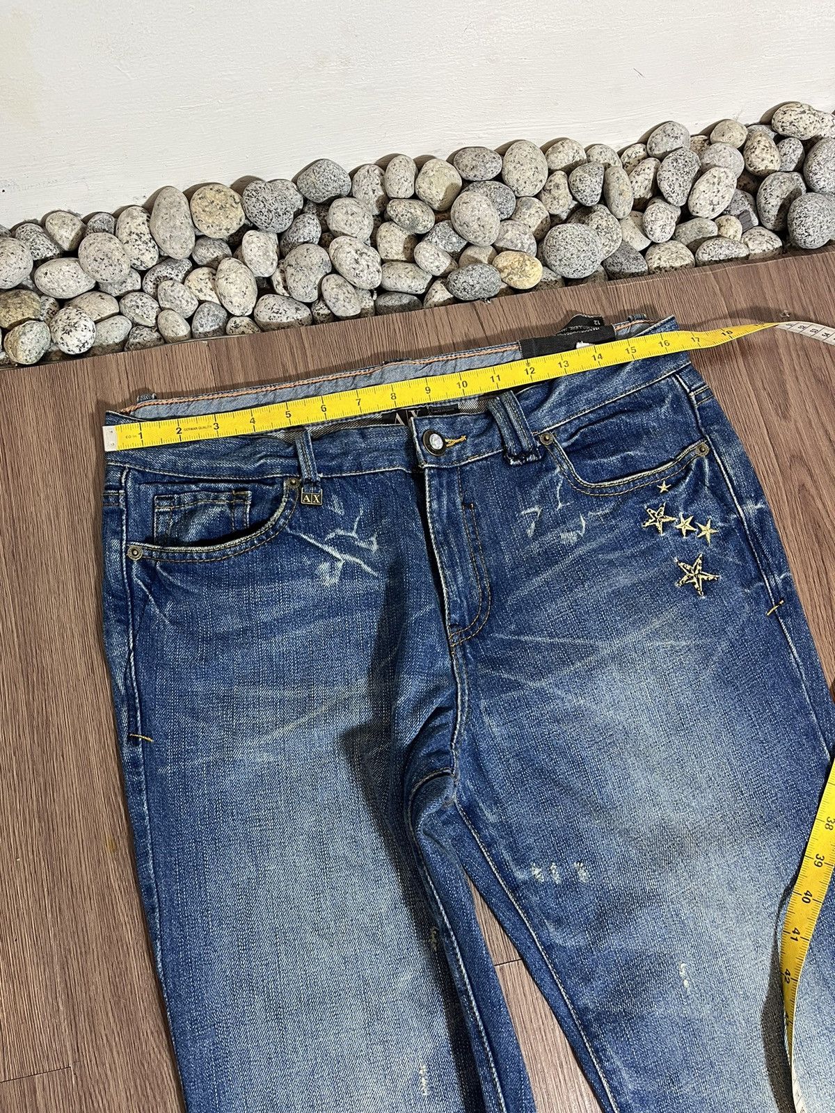 Armani × Armani Exchange AX Armani Exchange emboirdery washed regular bootcut jeans Size US 33 - 15 Thumbnail