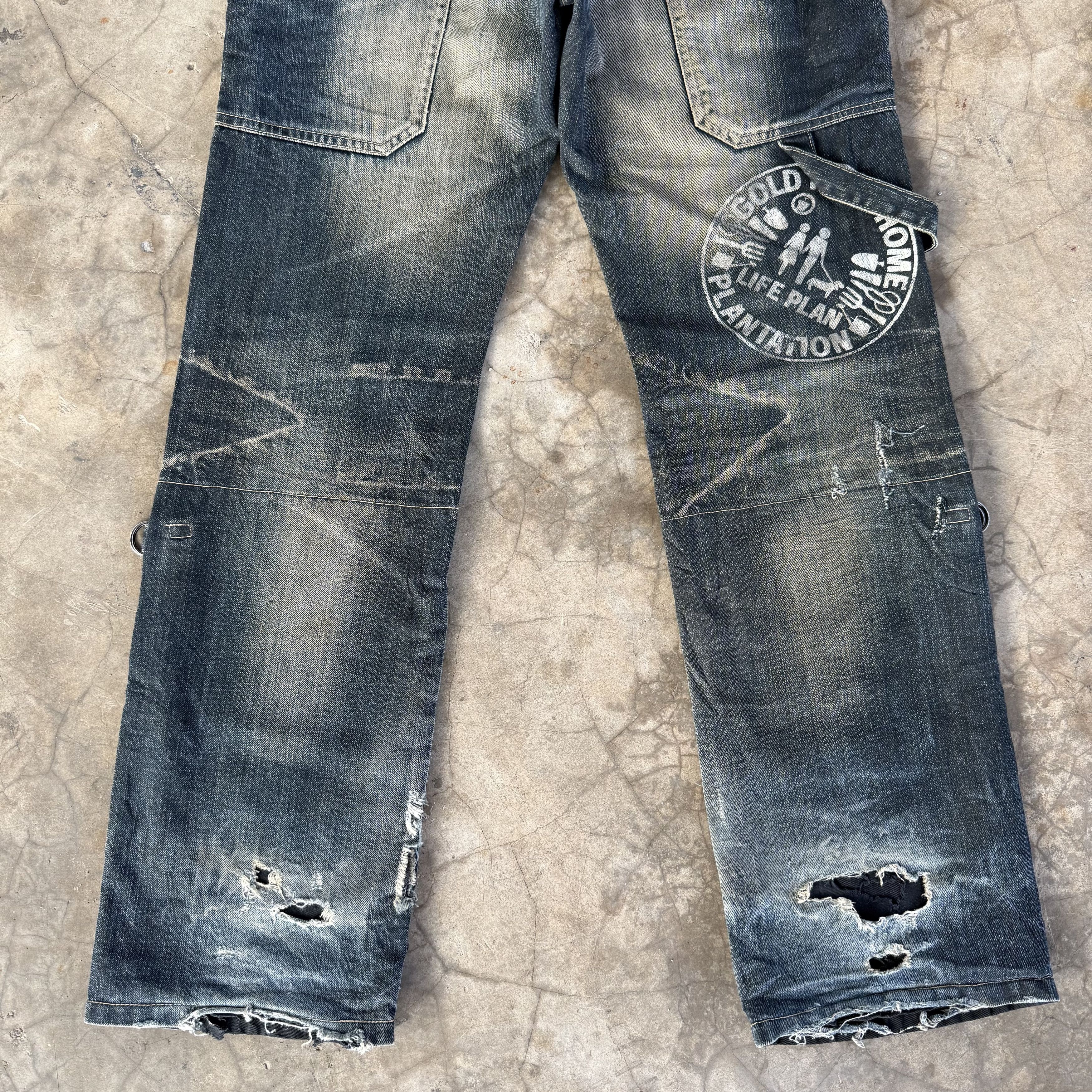 PPFM Vintage PPFM Ripped Faded Black Rusty Denim Jean W31 Size US 31 - 11 Thumbnail