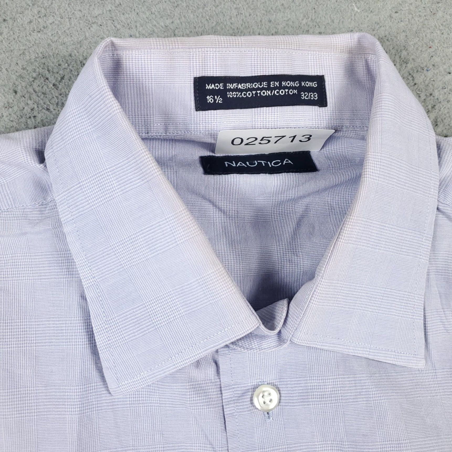 Nautica VINTAGE NAUTICA Shirt Mens Size 16.5 Blue Plaid Button-Up Long Sleeve Casual Dress Shirt (Blue) Mens Size US L / EU 52-54 / 3 - 3 Thumbnail