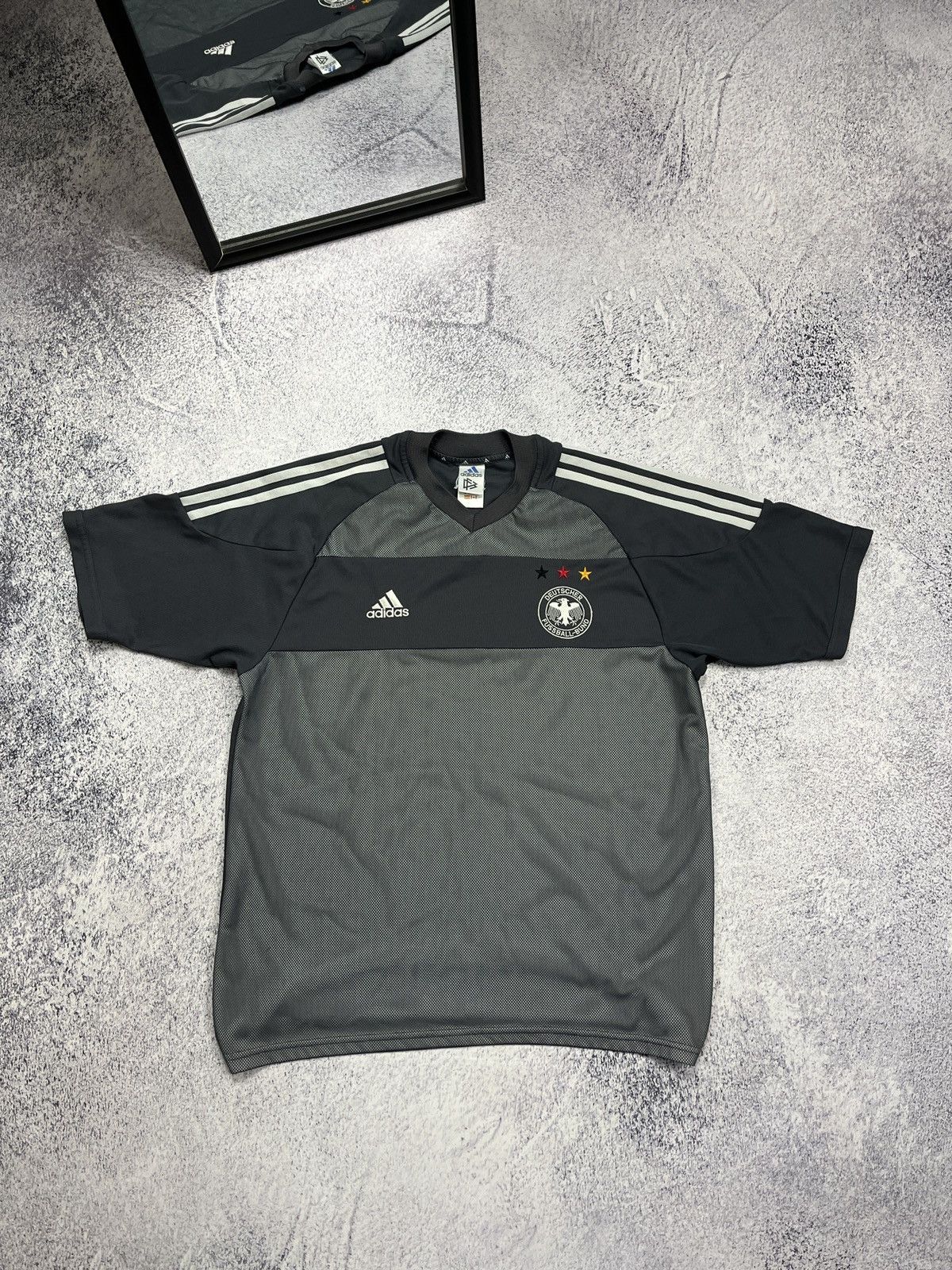 Vintage Rare Vintage 2002 Germany World Cup Away Soccer Jersey Shirt Size US L / EU 52-54 / 3 - 1 Thumbnail