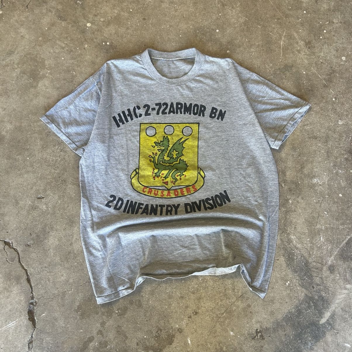 Other Heather Grey Made in USA Vintage Single stitch 70s Military Size US M / EU 48-50 / 2 - 1 Thumbnail