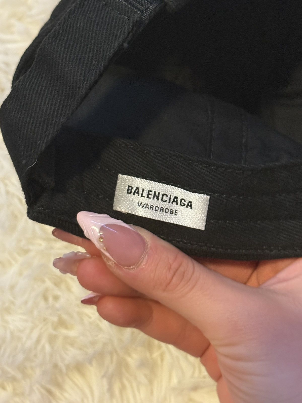 Balenciaga Black Balenciaga Logo Embroidered Hat Size ONE SIZE - 3 Thumbnail