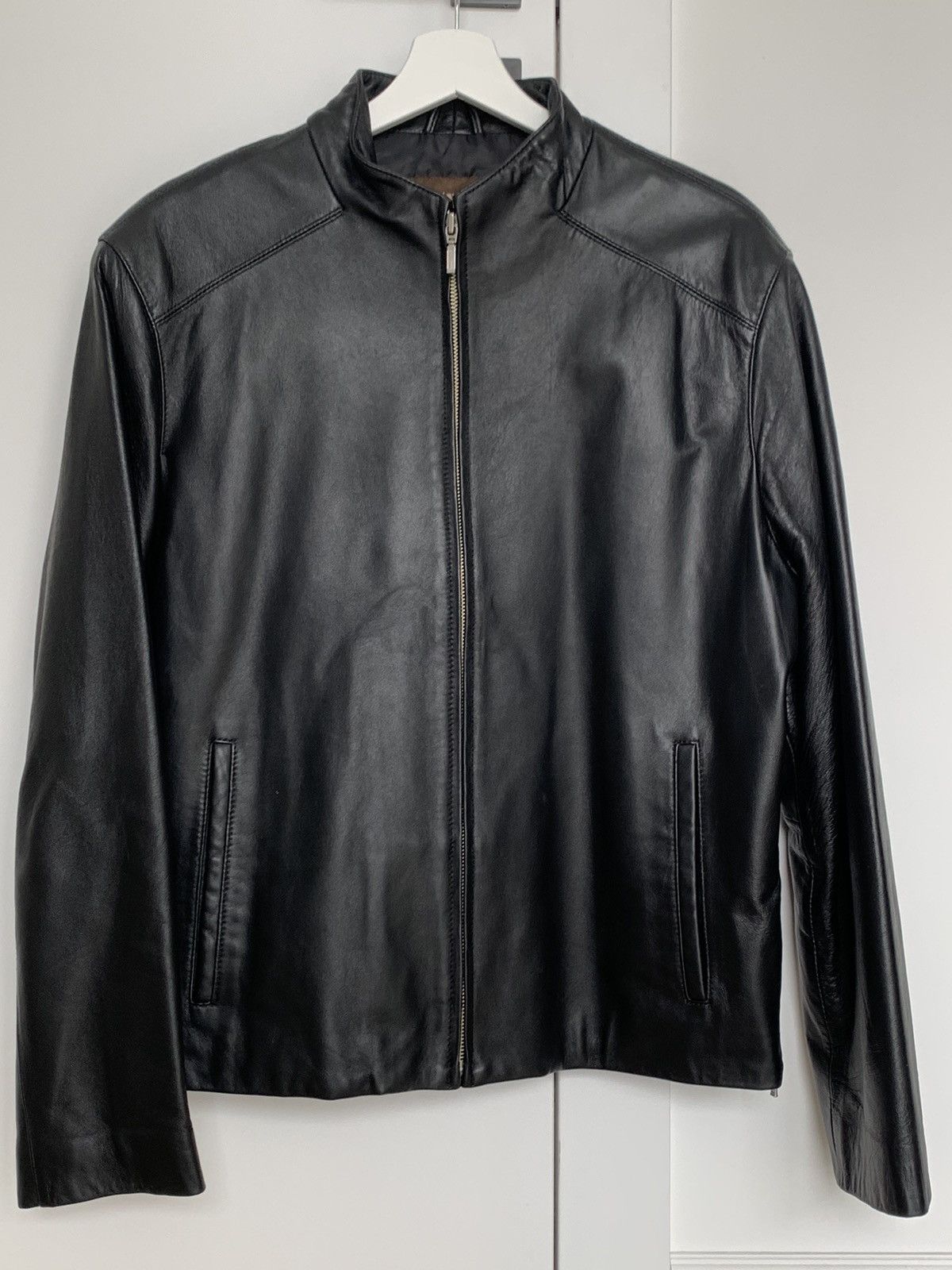 Leather Black leather Jacket casual classic style Size US M / EU 48-50 / 2 - 3 Thumbnail