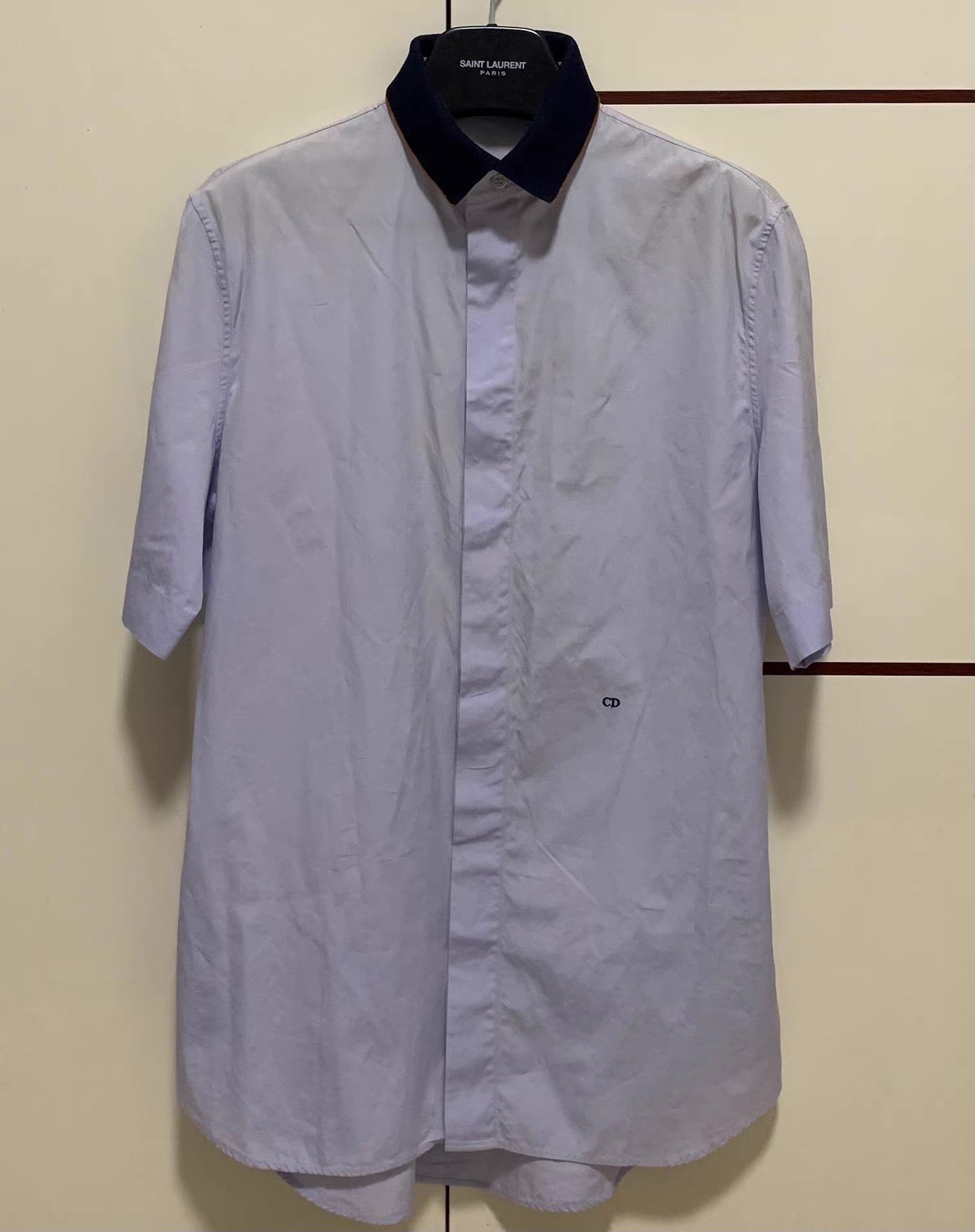 Dior Dior Homme 16SS Woven Collar Slogan Shirt Q12 Size US L / EU 52-54 / 3 - 1 Thumbnail