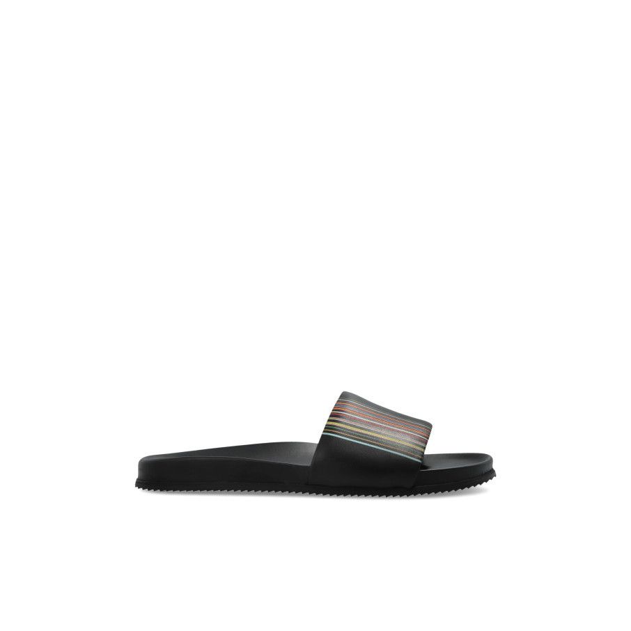 Paul Smith PAUL SMITH Black Leather Slides New & Authentic (Men's size Size US 8 / EU 41 - 1 Thumbnail