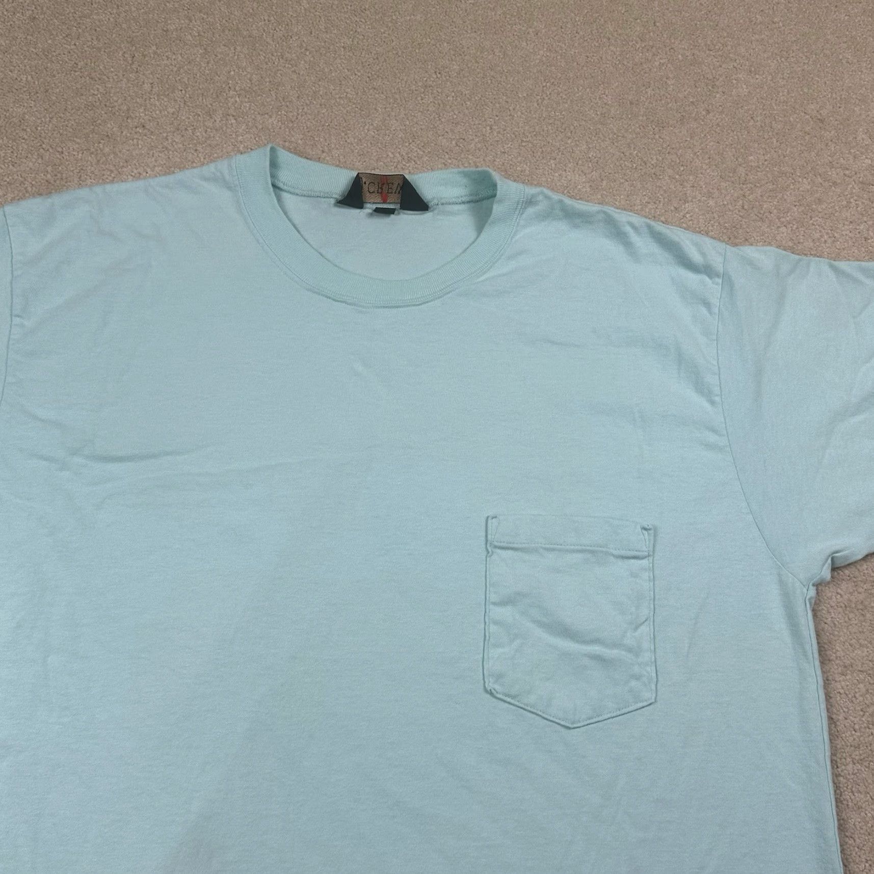 J.Crew J.CREW Oarsmen T Shirt Mens Large Blue Pocket T Shirt Crew Neck Short Sleeve Cotton Logo 2020s Preppy Classic Vintage No Size US L / EU 52-54 / 3 - 2 Thumbnail
