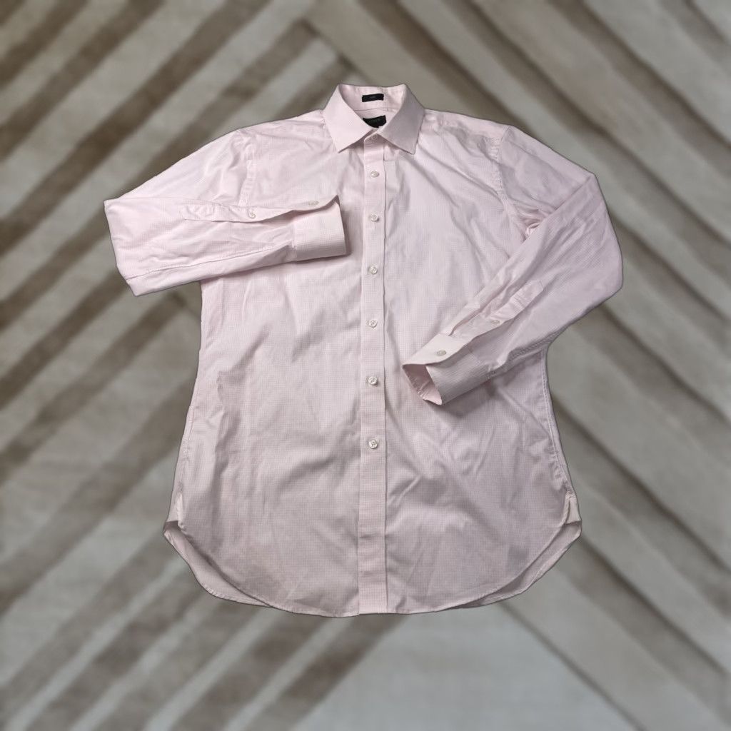 J.Crew J.Crew Ludlow Dress Shirt Mens 15 32 Slim Fit Long Sleeve Button-Down Pink White Multicolor Check Modern Regular Men Size 40R - 1 Thumbnail