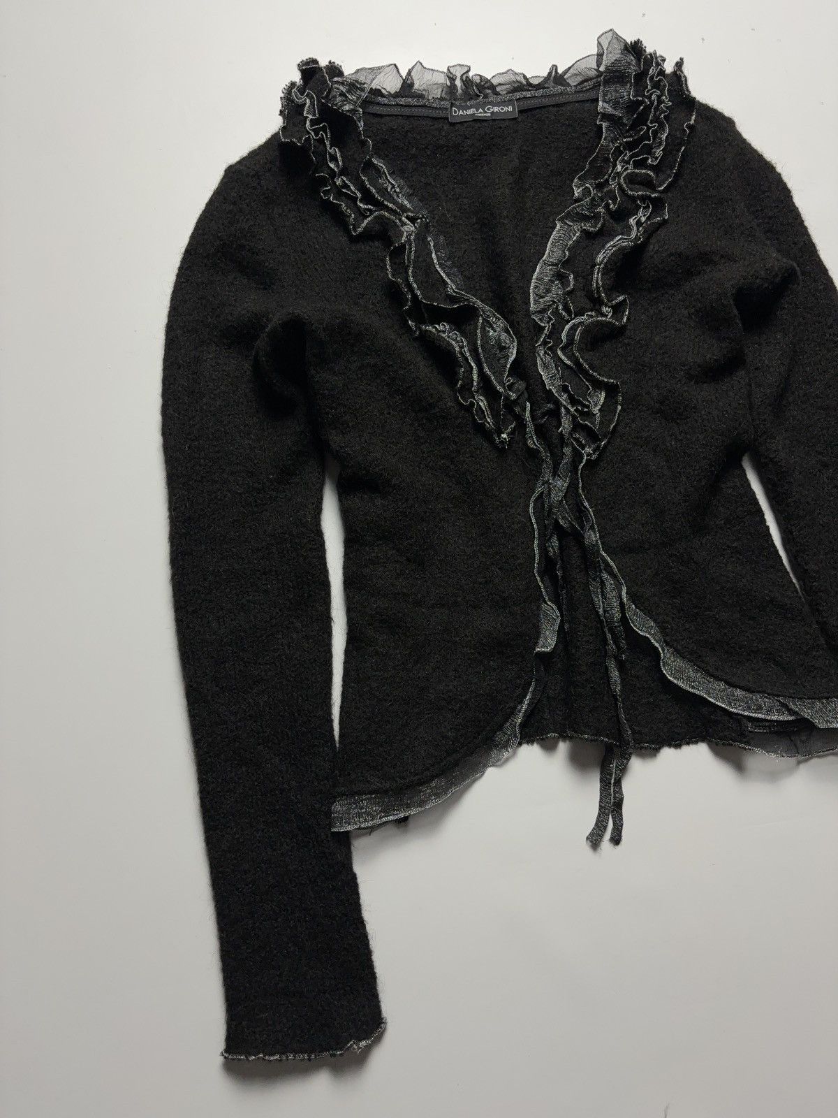 Vintage Coquette style mohair pullover vintage cardigan Size S / US 4 / IT 40 - 3 Thumbnail