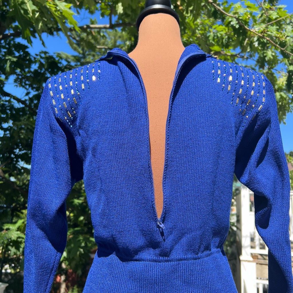 St. John St. John Vintage Bedazzled Mock Turtleneck Sweater with Shou Size XS / US 0-2 / IT 36-38 - 6 Thumbnail