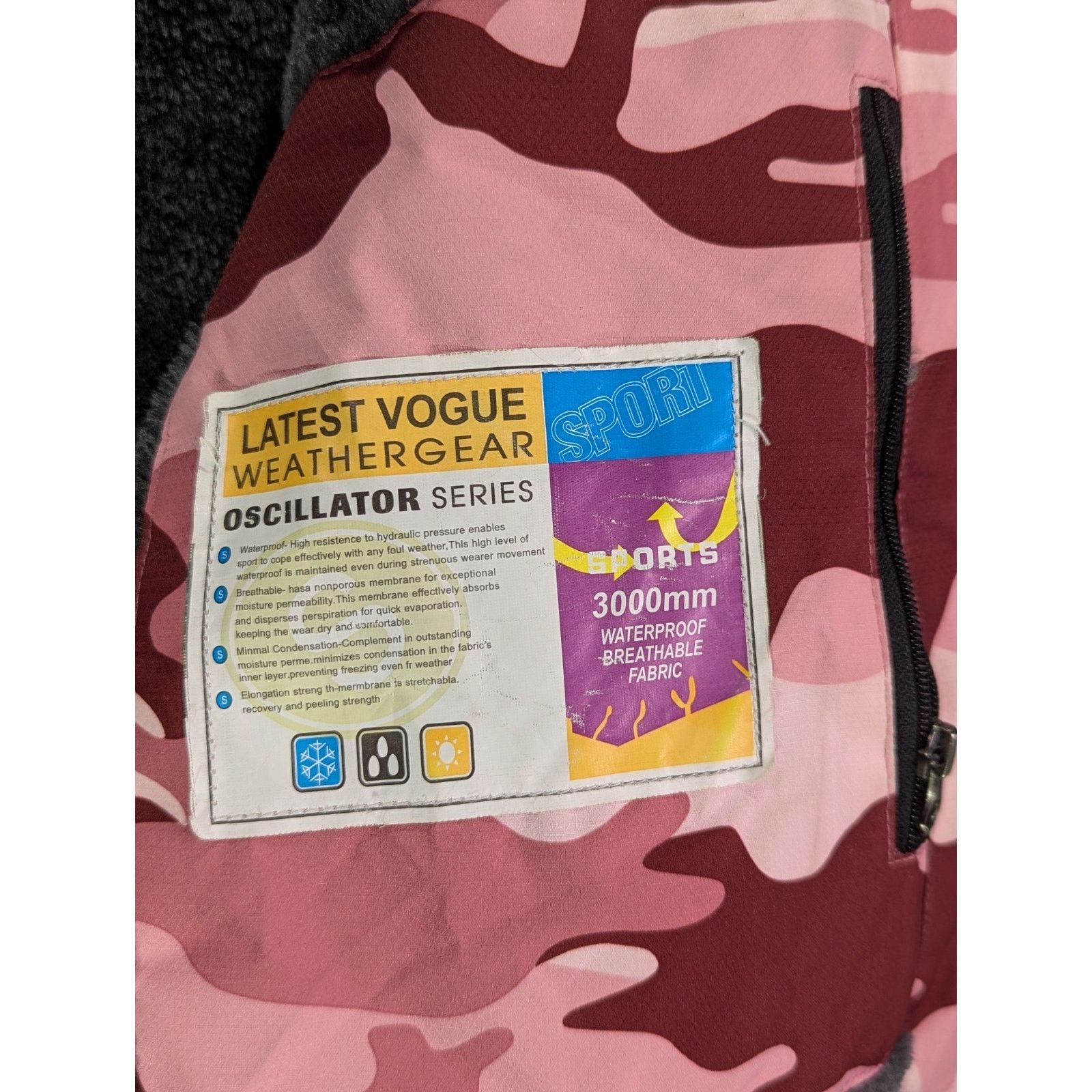 Other Pink Camo Ski Jacket Women’s M Thermal Waterproof Hooded Size M / US 6-8 / IT 42-44 - 12 Thumbnail