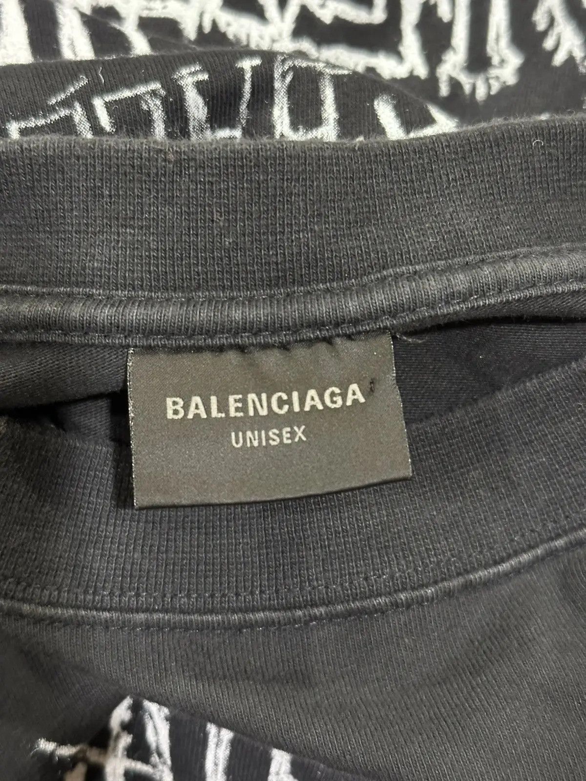 Balenciaga Balenciaga SS24 DIY Metal / Gothic Logos Long Sleeve T-Shirt Size US XL / EU 56 / 4 - 4 Thumbnail