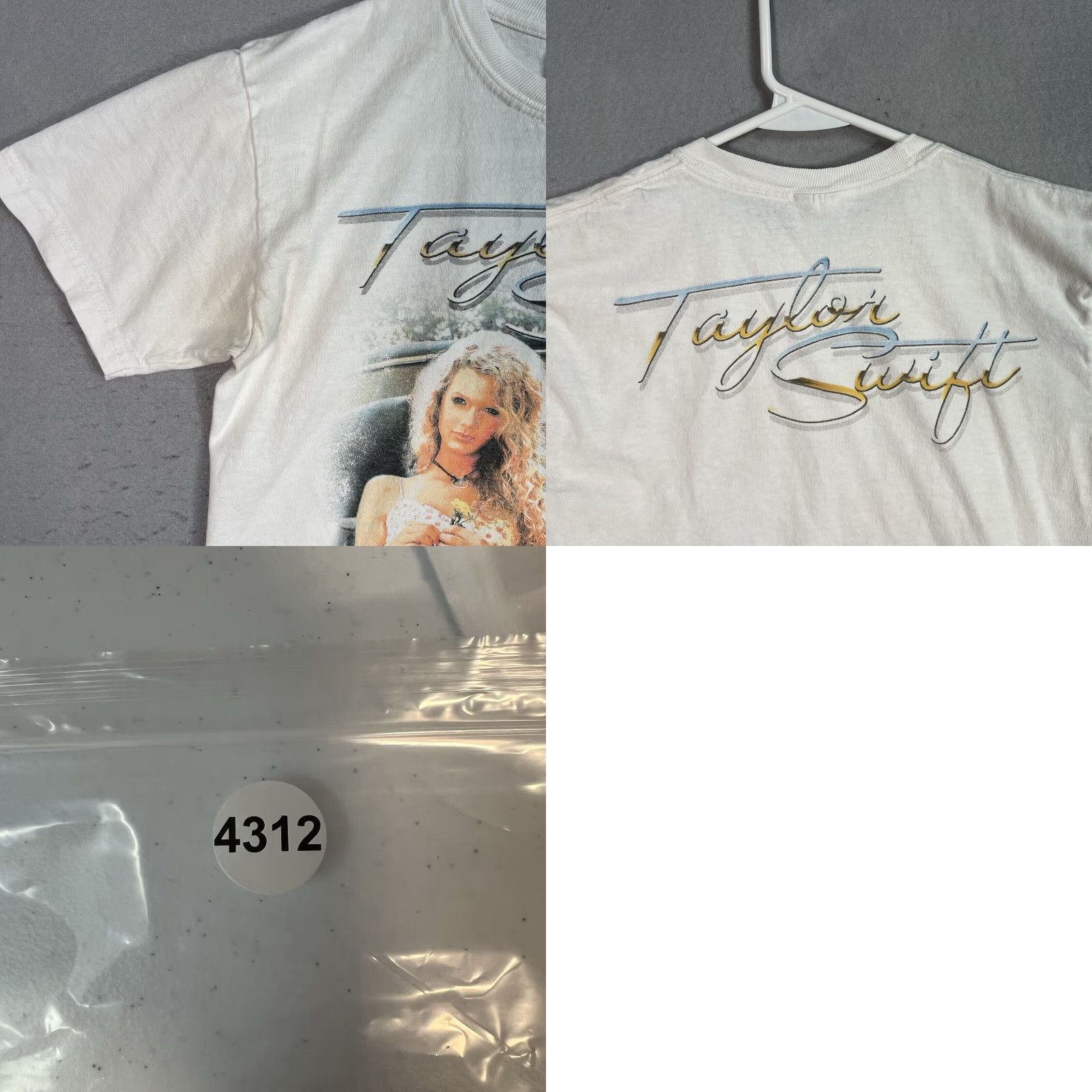 Jerzees VINTAGE RARE! T Swift Tim McGraw Album T Shirt Adult Small White Mens Shirt 2000s | Cotton Graphic Tee Size US S / EU 44-46 / 1 - 8 Thumbnail