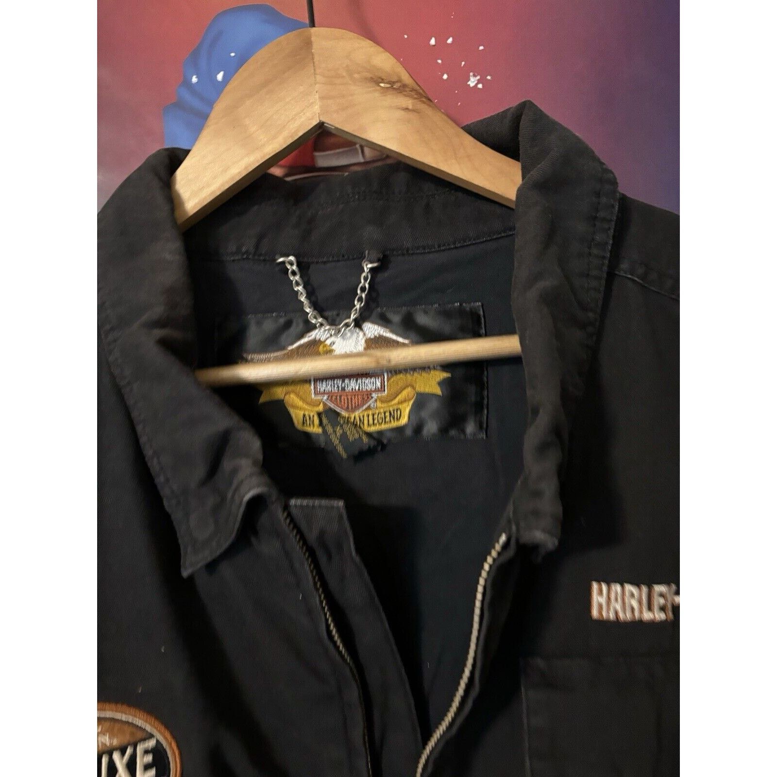 Other vintage Harley Davidson zip up motorcycle jacket black XL Size US XL / EU 56 / 4 - 8 Thumbnail