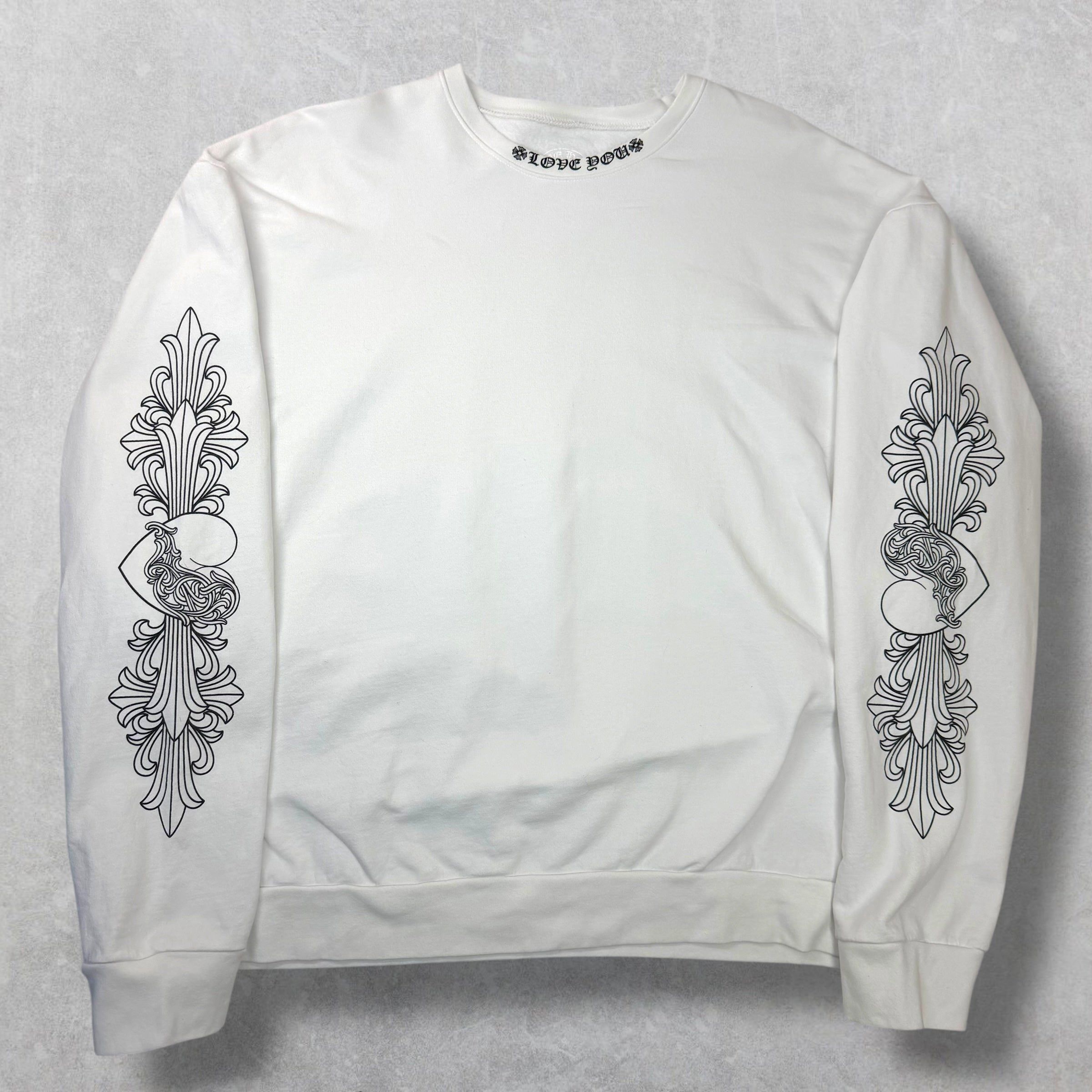 Chrome Hearts Chrome Hearts Love You Floral Crewneck XXL Size US XXL / EU 58 / 5 - 1 Thumbnail