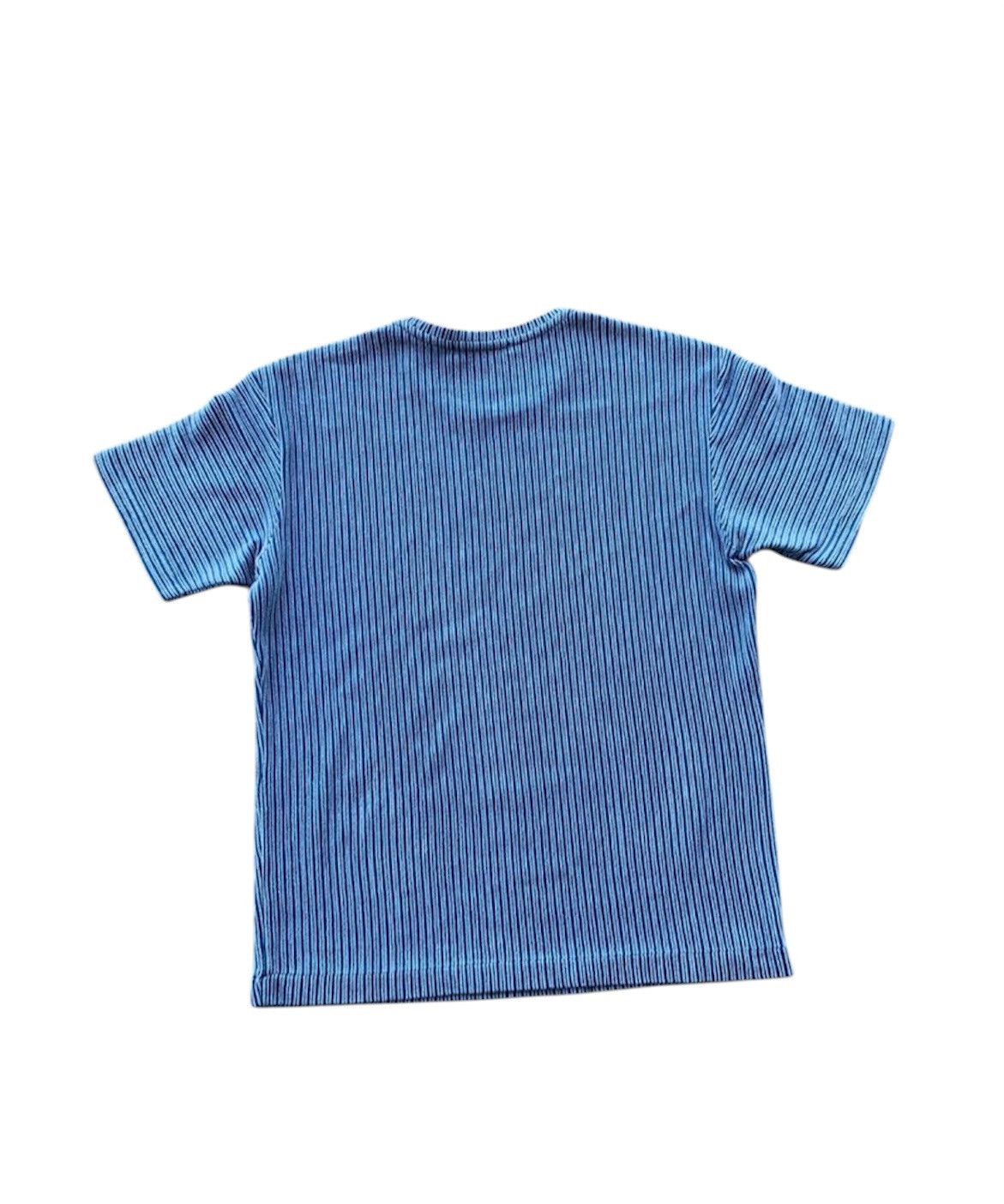 Issey Miyake Issey Miyake Men Blue Pleated Tshirt Size US M / EU 48-50 / 2 - 3 Thumbnail