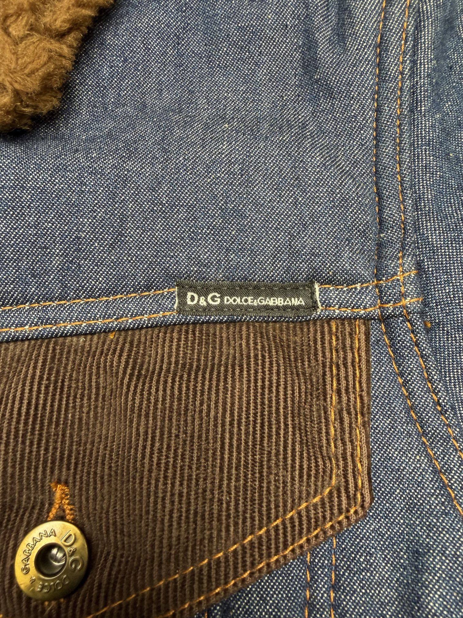 Dolce & Gabbana vintage D&G faux fur lined denim trucket jacket Size US M / EU 48-50 / 2 - 8 Thumbnail