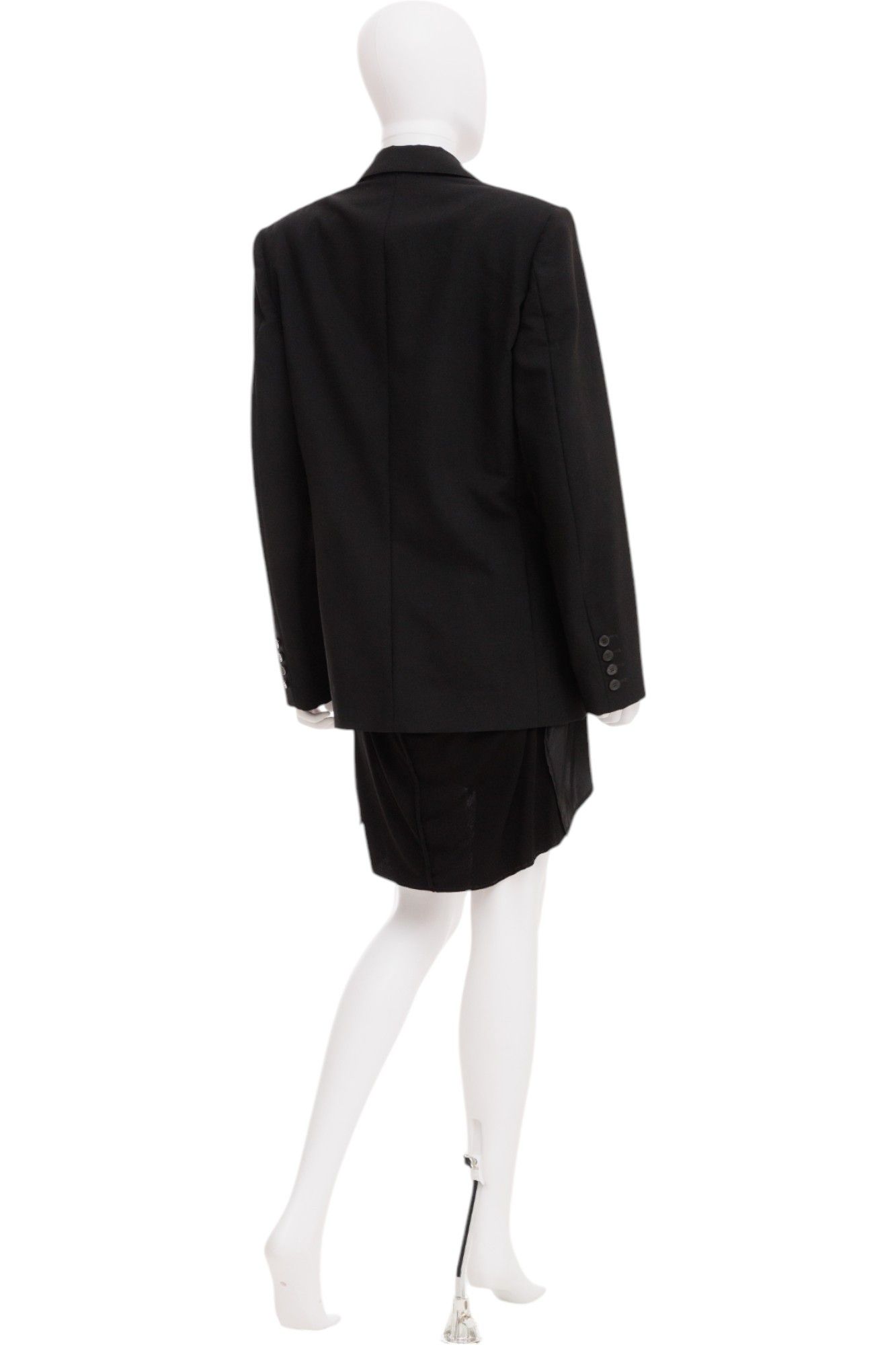 John Galliano × Maison Margiela S/S 2018 Double Layered Reconstructed Blazer Dress Size S / US 4 / IT 40 - 4 Thumbnail