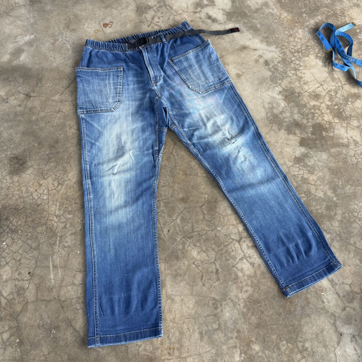 Gramicci W34x30.5 Vintage Gramicci Faded Ripped Knee Denim Jean pants Size US 34 / EU 50 - 2 Thumbnail