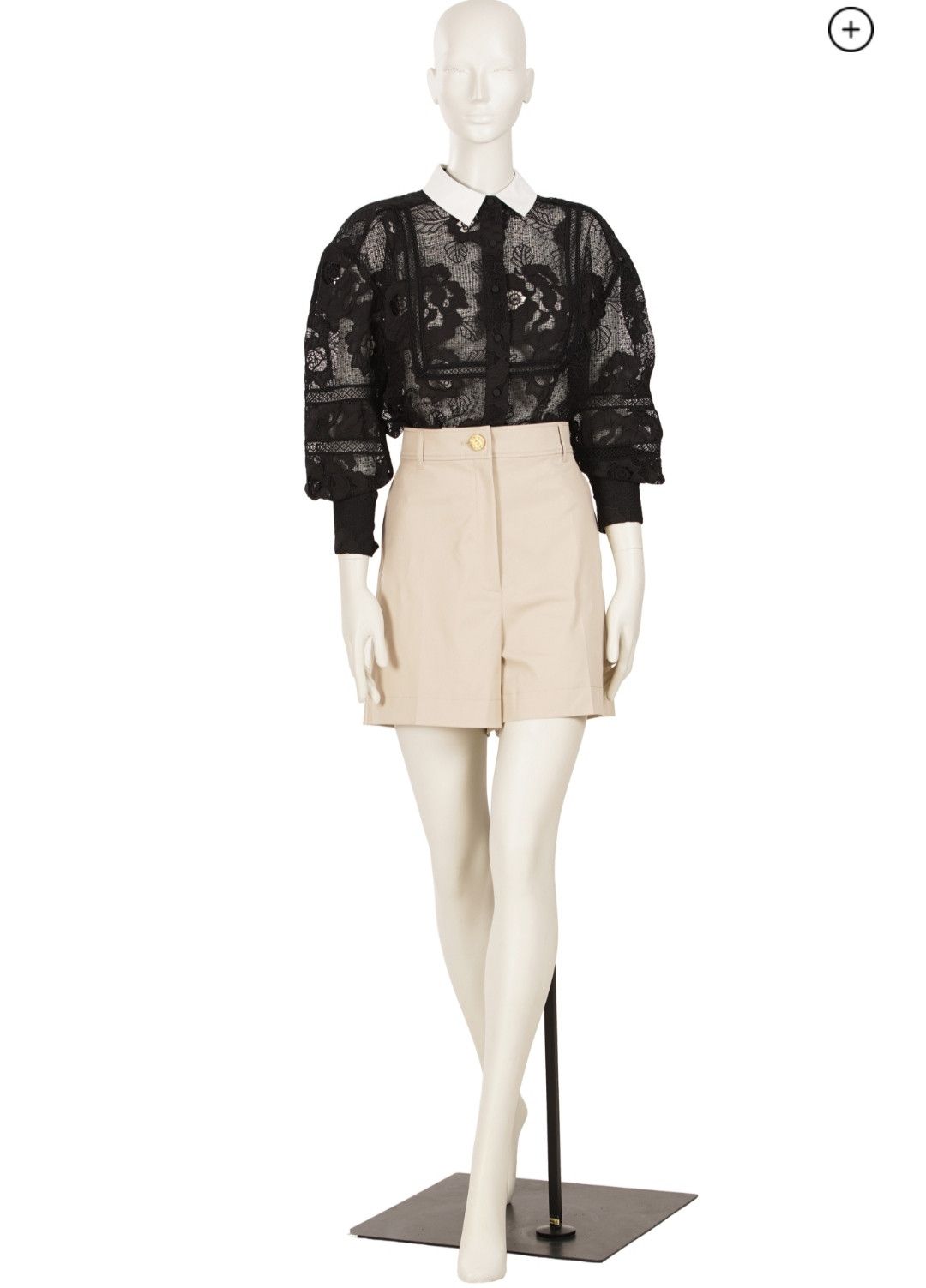 Self-Portrait Self-Portrait Black Lace Collared Top Size M / US 6-8 / IT 42-44 - 1 Thumbnail