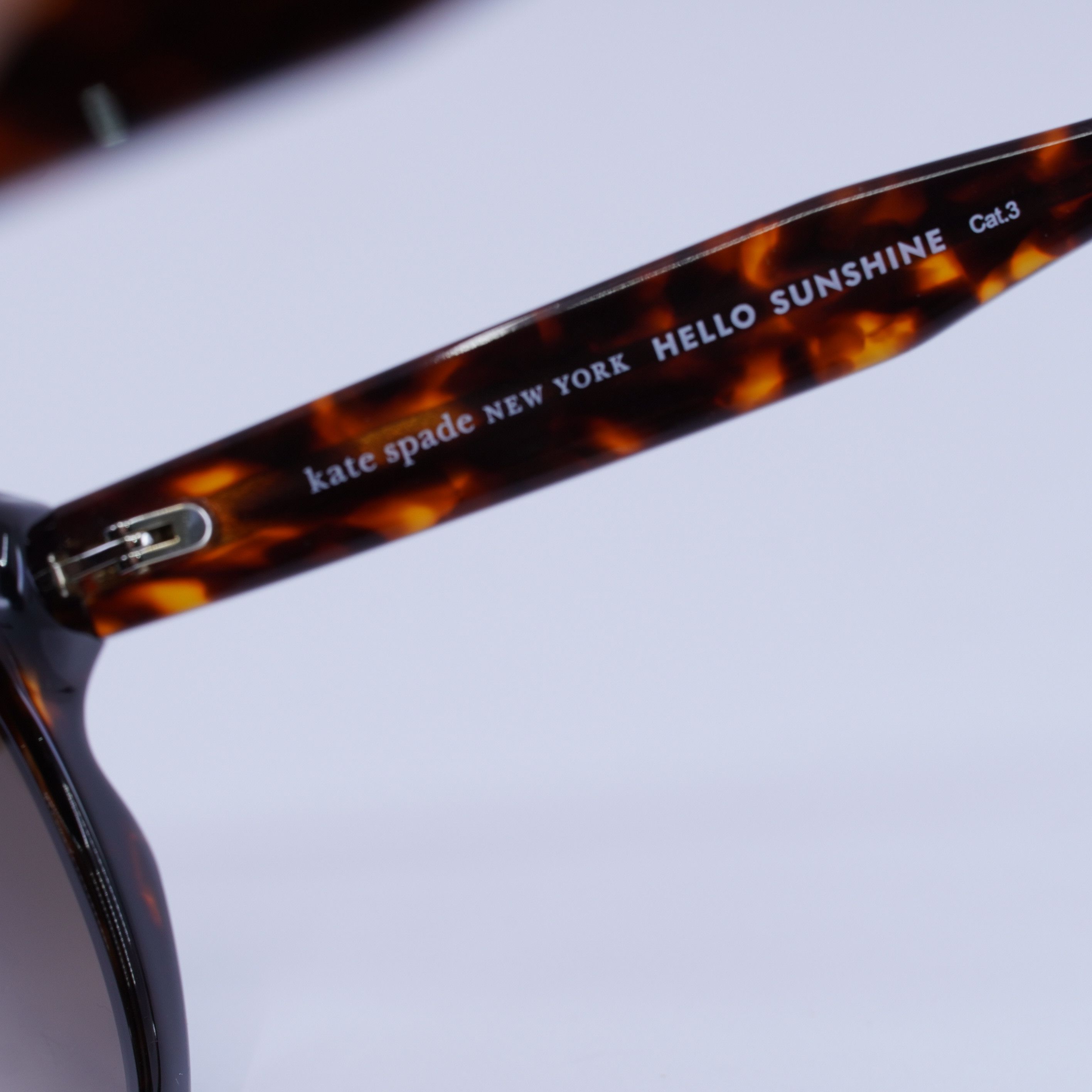 Kate Spade Kate Spade ELINA/G/S 0086 HA Sunglasses Havana Cat Eye Frame Size ONE SIZE - 9 Thumbnail
