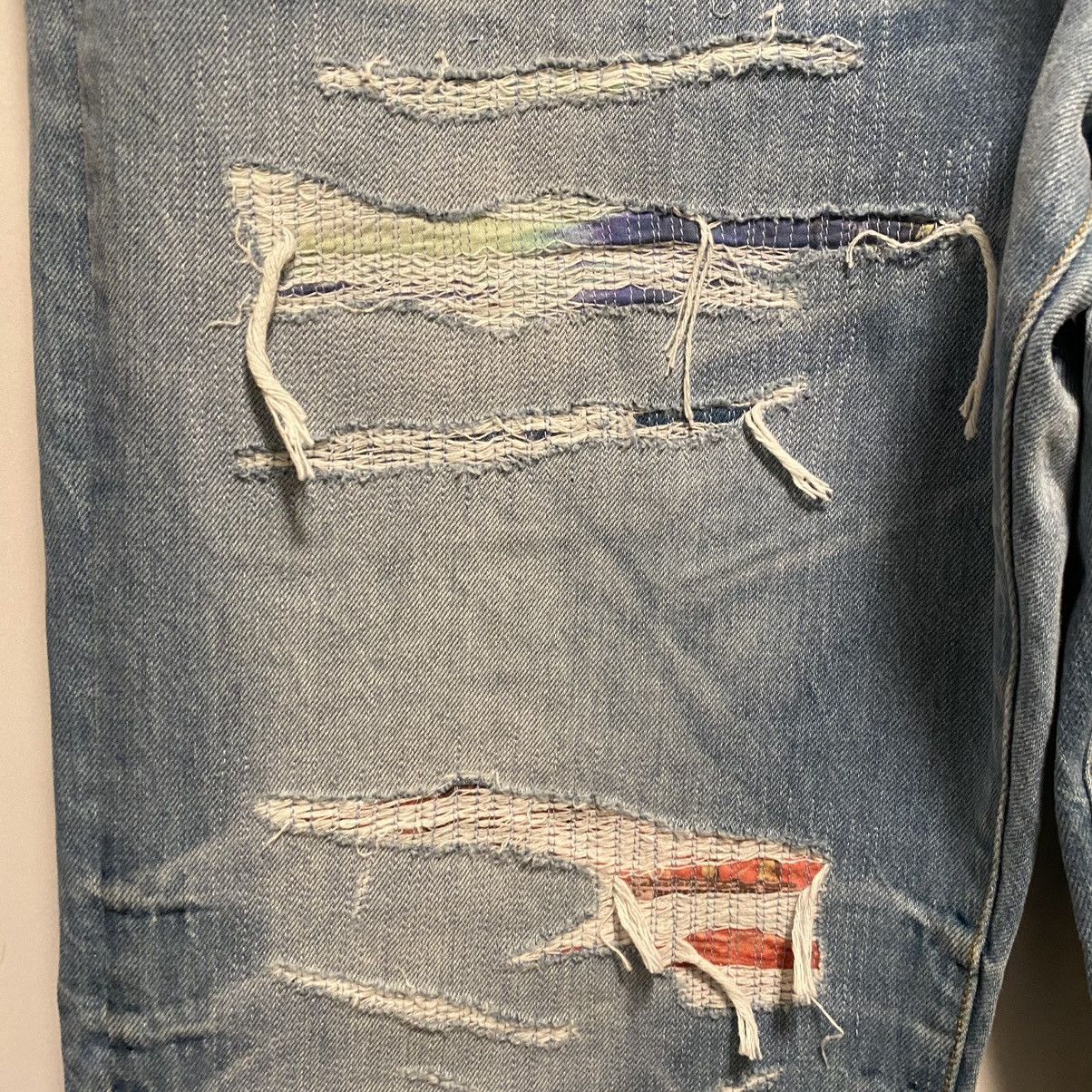 Amiri Amiri Straight Leg Aloha Patch Jeans Blue Size US 38 / EU 54 - 9 Thumbnail
