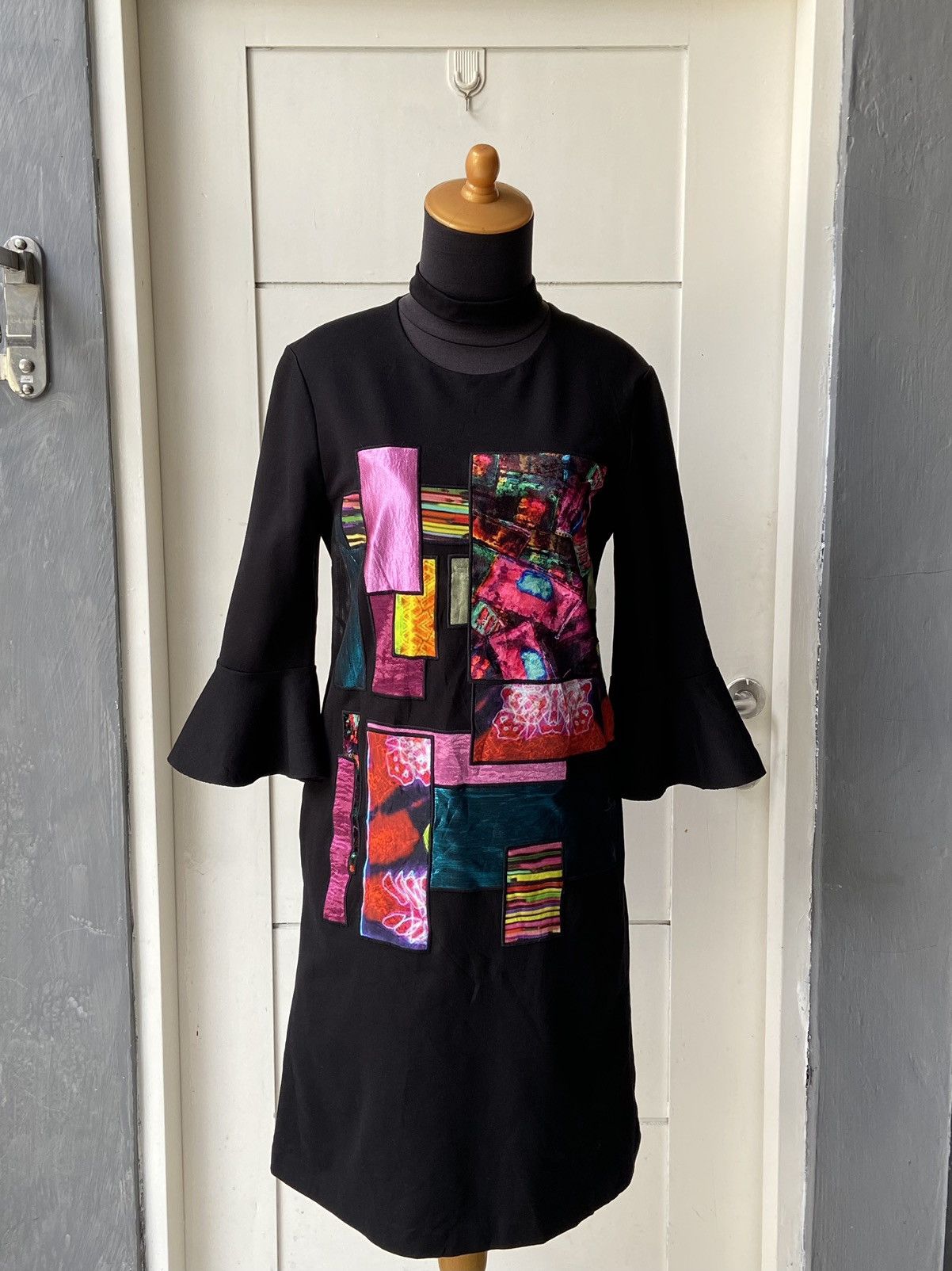Vivienne Tam VIVIENNE TAM Black Motive Dress Size XS / US 0-2 / IT 36-38 - 14 Thumbnail