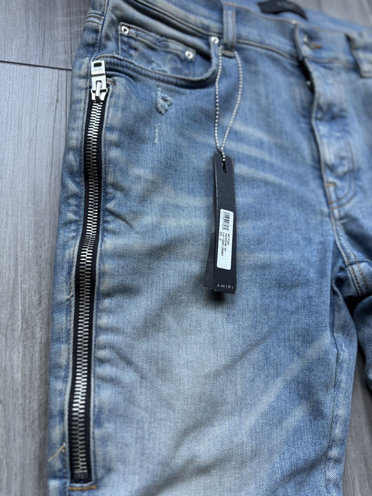Amiri Amiri MX2 Indigo/Orange Flannel Denim Size US 33 - 8 Thumbnail