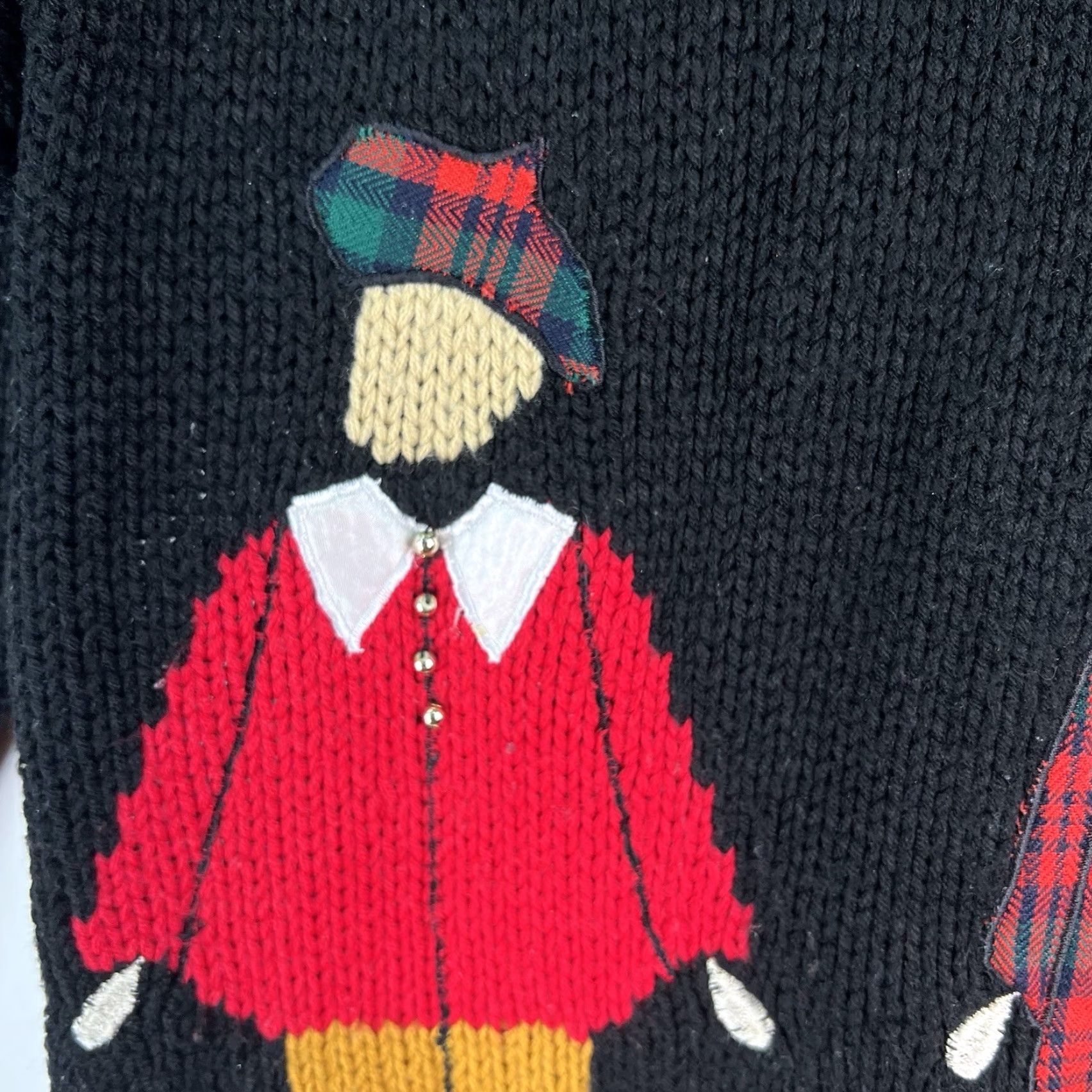 Vintage VINTAGE Cherry Stix Limited Peeps Women's Size: Medium Black Sweater 100% Acrylic Size M / US 6-8 / IT 42-44 - 5 Thumbnail