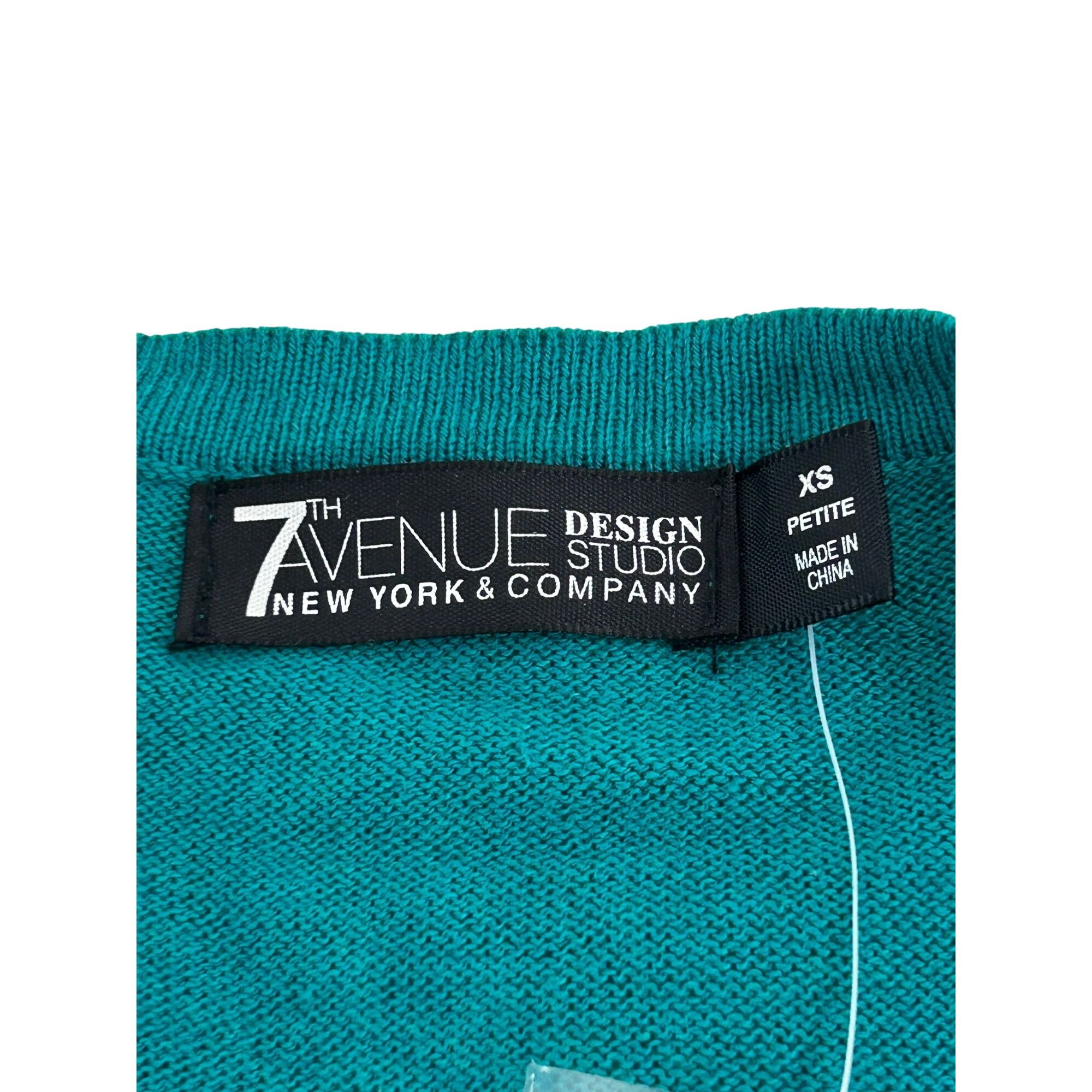 Other NY & Co 7th Avenue Teal Green Cardigan XS Petite Button Up Size XS / US 0-2 / IT 36-38 - 5 Thumbnail