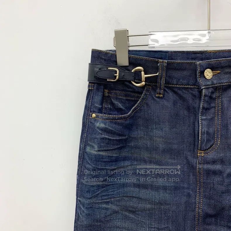 Gucci Gucci Dark blue cotton horse buckle denim skirt Size 25" / US 0 / IT 36 - 3 Thumbnail