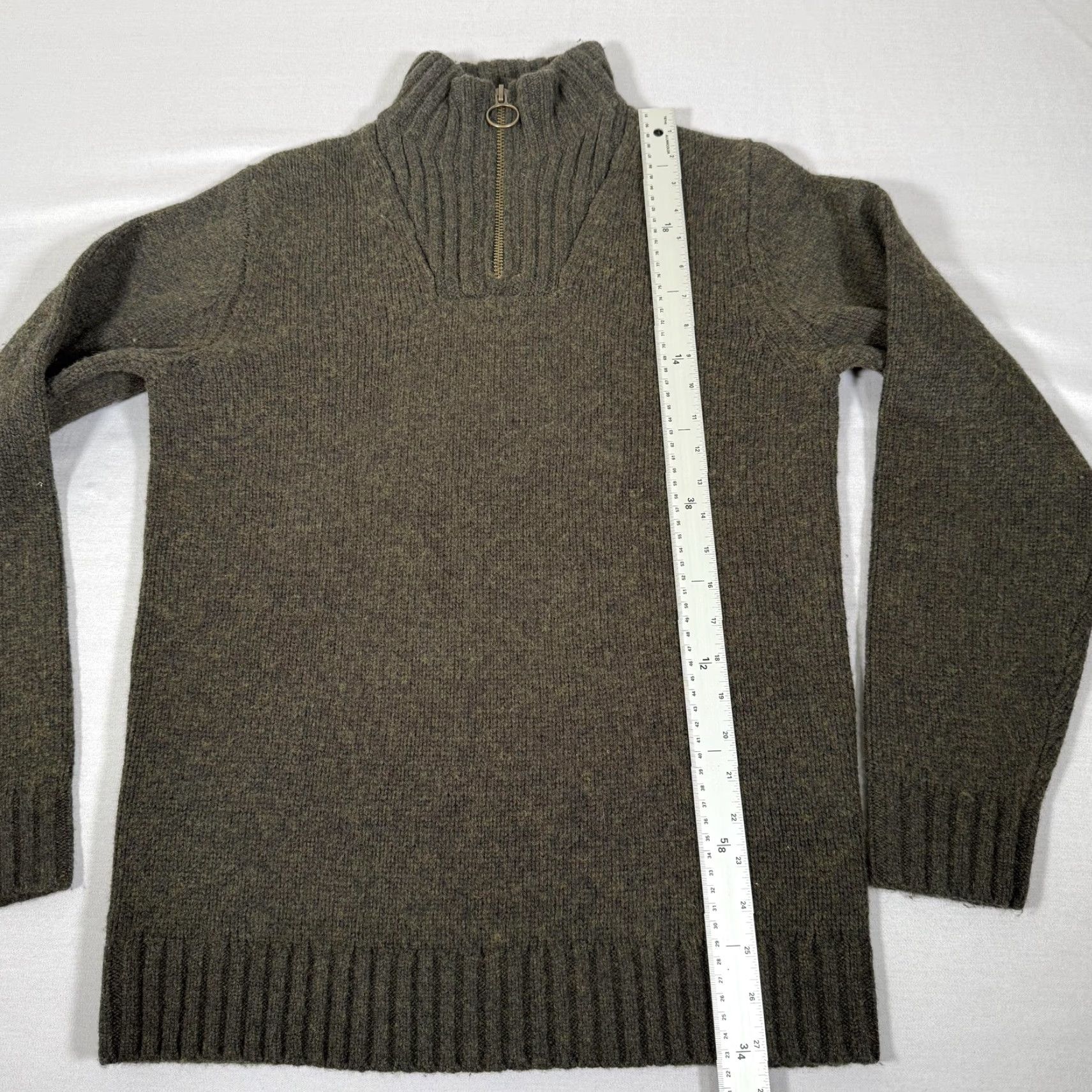 Taylor Stitch Taylor Stitch Sweater Mens 38 Green Merino Wool 1/4 Zip Pullover Knit Wool Outdoor Casual Size US M / EU 48-50 / 2 - 5 Thumbnail