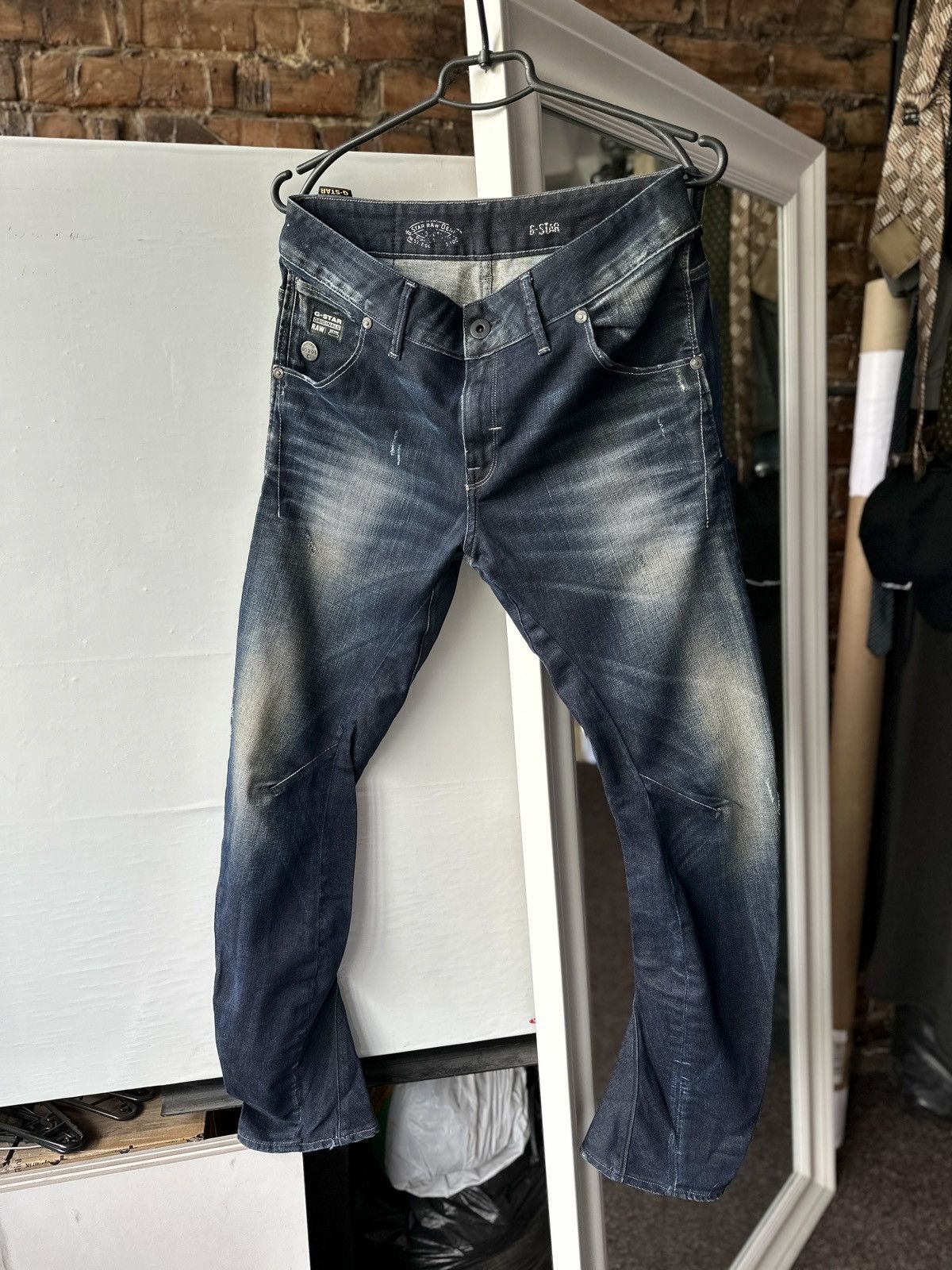 G-Star Men’s Jeans G-Star Raw Comfort Pale Denim Vintage Aged Blue Size US 27 - 1 Thumbnail