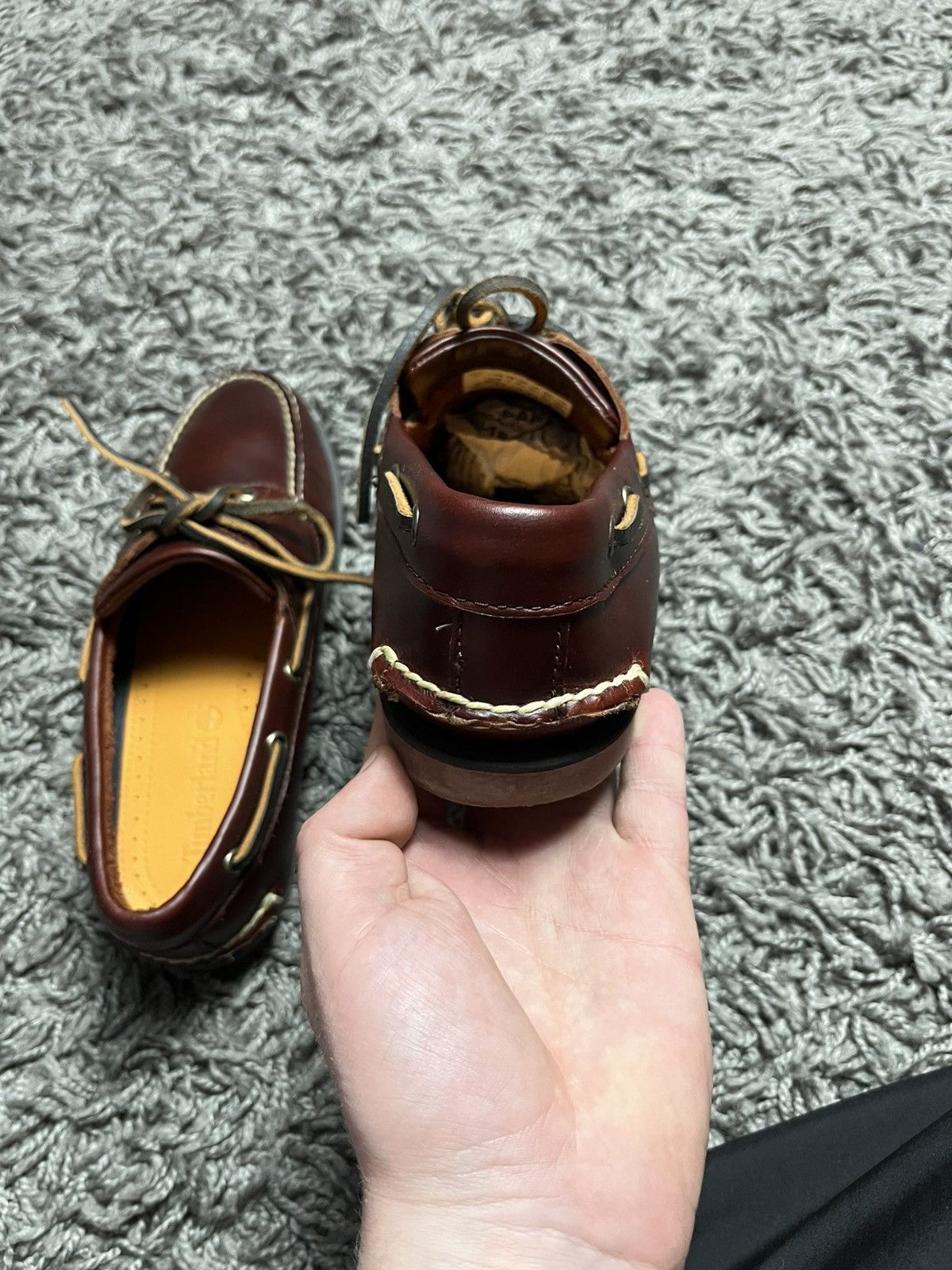 Timberland Timberland Classic 2-Eye Leather Boat Shoes Burgundy 39.5 Size US 6.5 / EU 39-40 - 6 Thumbnail
