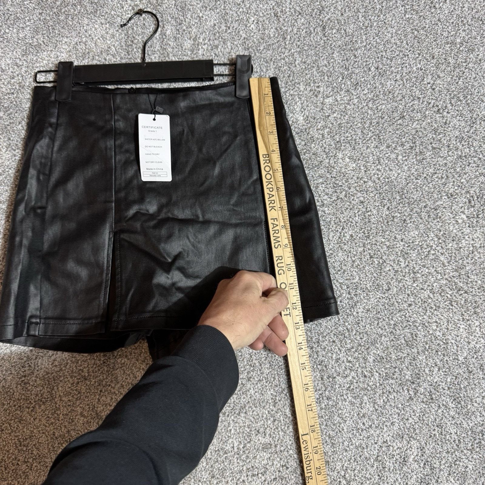 Other Faux Leather Skort M Edgy Streetwear Biker Y2K Grunge Punk Size 26" / US 2 / IT 38 - 5 Thumbnail