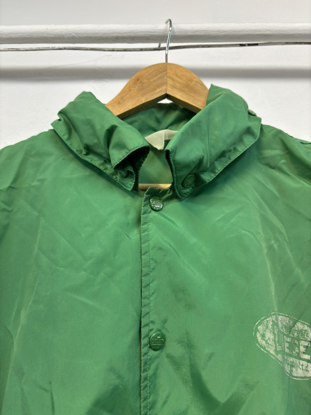 Diesel × Vintage DIESEL VTG Windbreaker Coach Logo Mens Green Nylon Jacket Size US XL / EU 56 / 4 - 6 Thumbnail