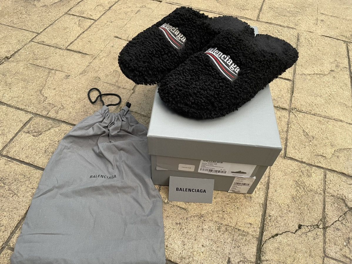Balenciaga Balenciaga Political Campaign Furry Closed Toe
