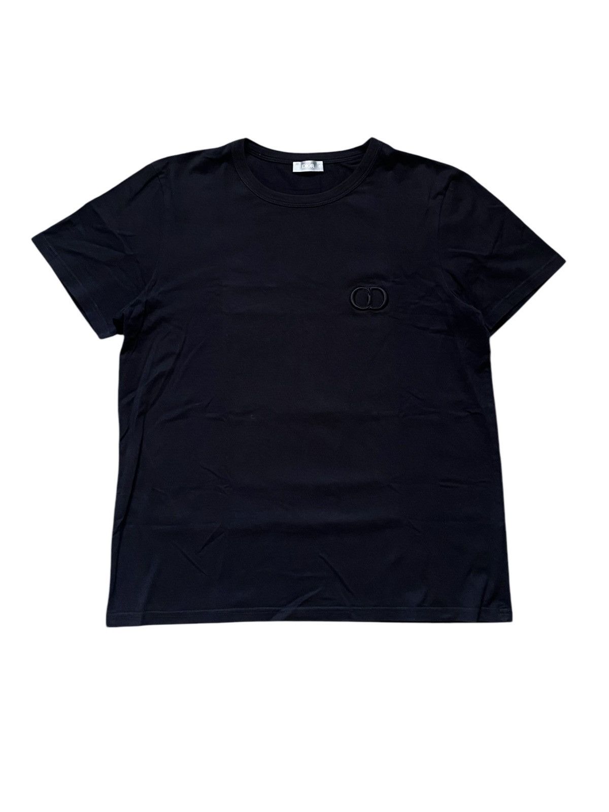 Dior Christian Dior Embroidered CD Icon Logo Black Cotton T-shirt Size US L / EU 52-54 / 3 - 1 Thumbnail