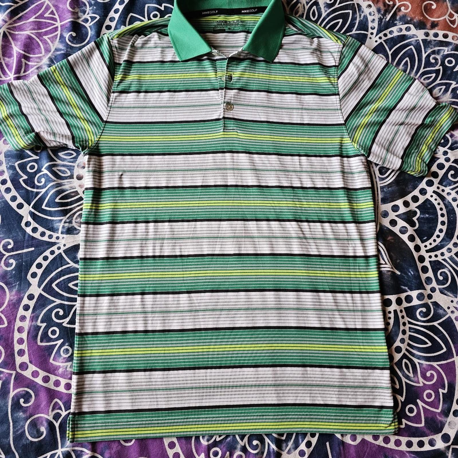 Nike Nike Men's Yellow and Green Polo Shirt Size US S / EU 44-46 / 1 - 1 Thumbnail