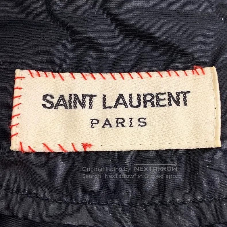 Saint Laurent Paris Saint Laurent Paris Black Letter Embroidered Hooded Half Z Size US S / EU 44-46 / 1 - 5 Thumbnail