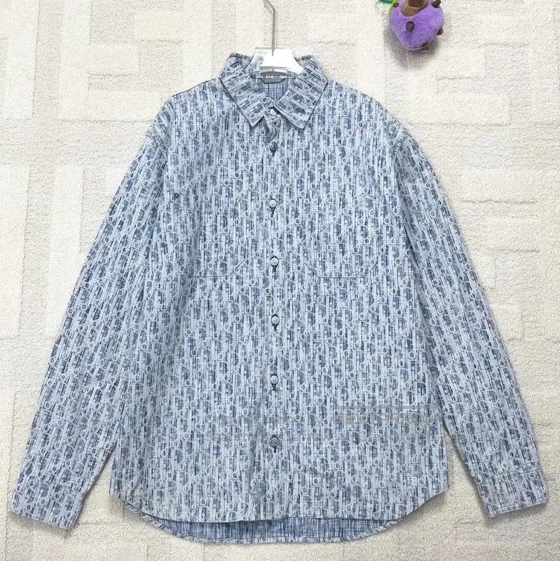 Dior Dior Light Blue Men's Button-Up Shirt . Size US S / EU 44-46 / 1 - 1 Thumbnail