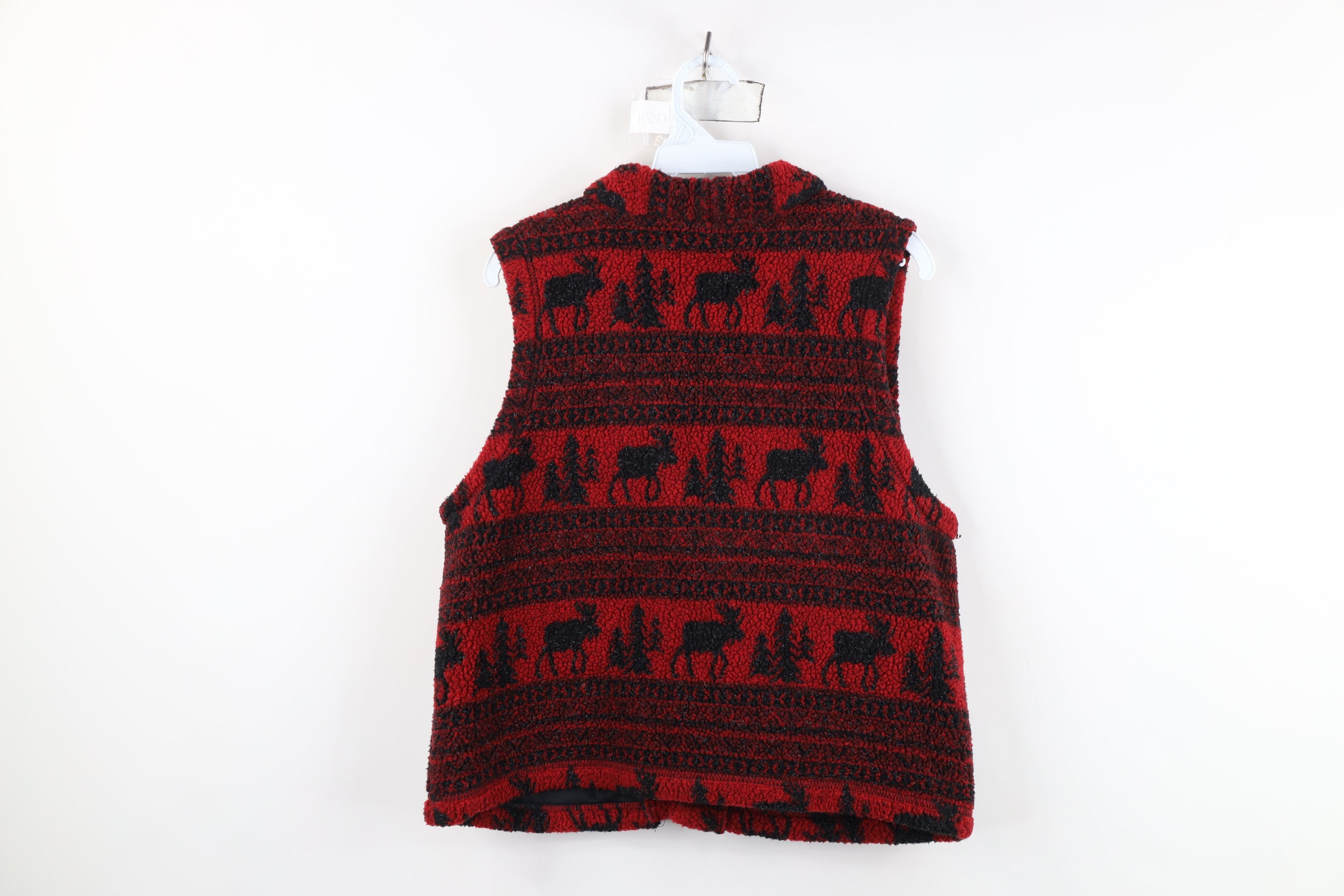 Woolrich Woolen Mills Vintage 90s Woolrich Pile Fleece Horn Button Vest Jacket USA Size L / US 10 / IT 46 - 9 Thumbnail
