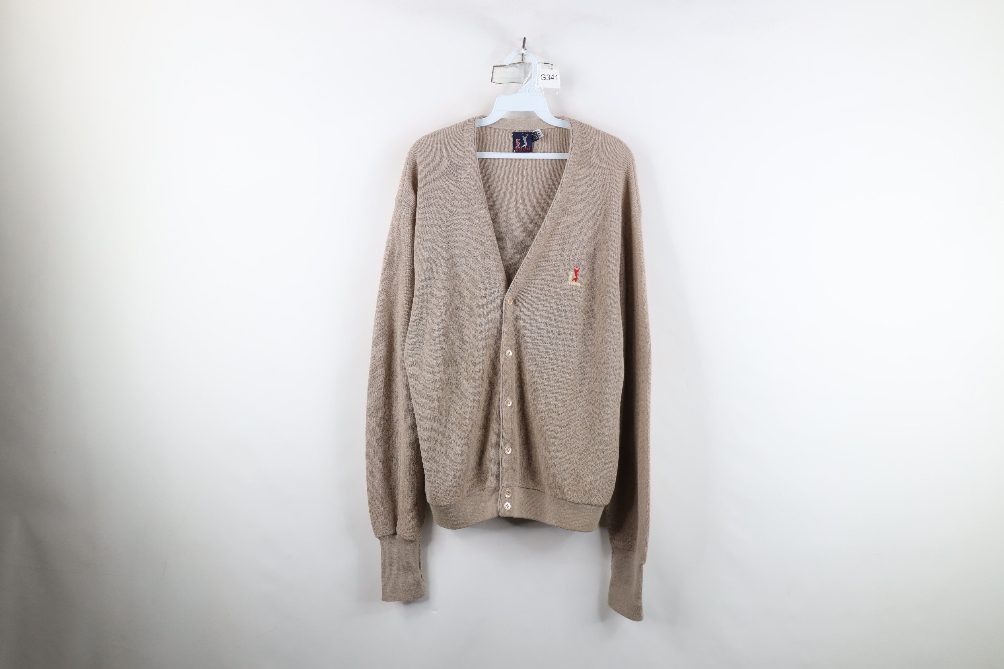 Vintage Vintage 70s 80s PGA Tour Knit Golf Cardigan Sweater USA Size US L / EU 52-54 / 3 - 1 Thumbnail