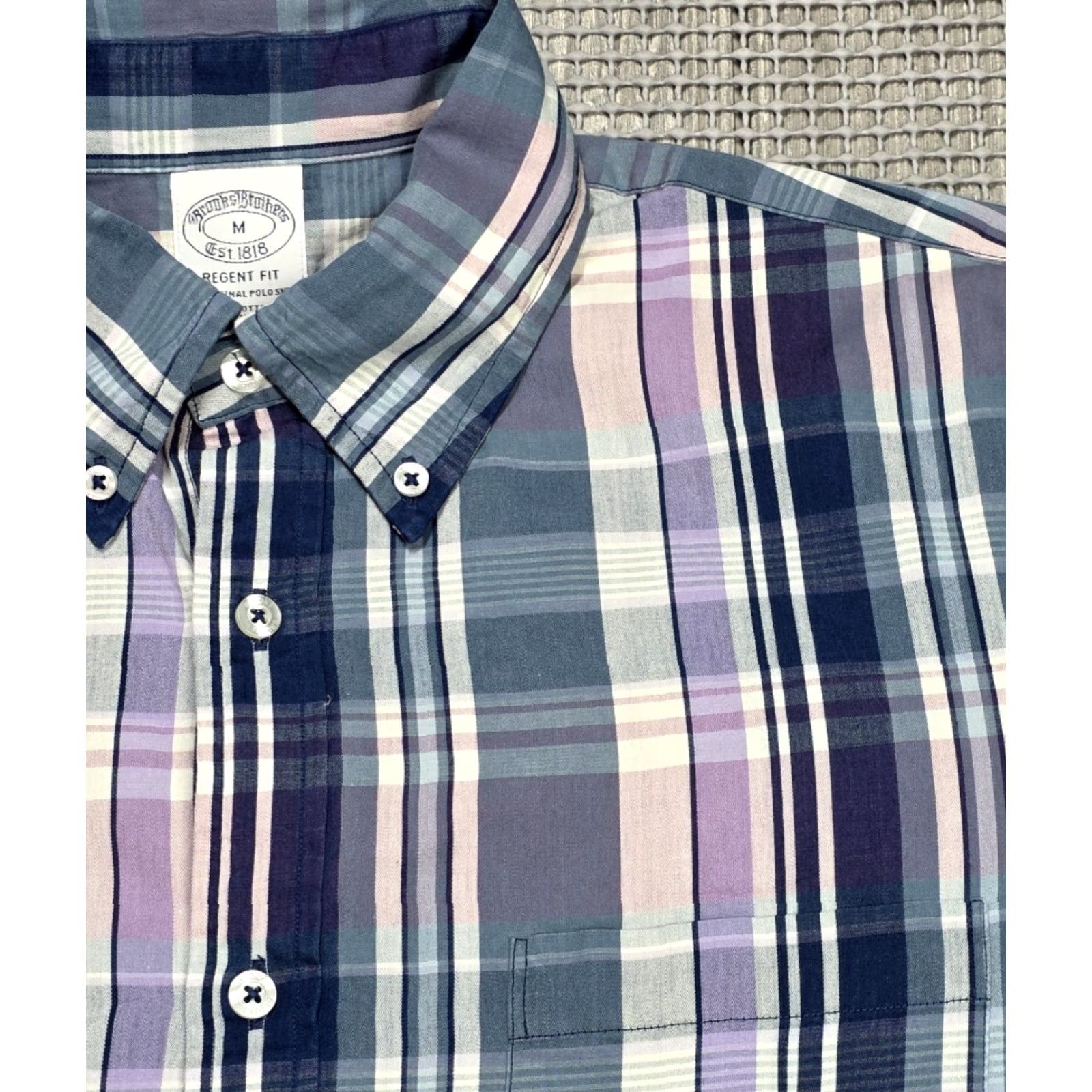 Brooks Brothers Brooks Brothers Button-Up Regent Shirt M Multicolor Plaid Long Sleeve OCBD, Regular Fit, Cotton, Supima, Logo, Embroidered, Button-Down Collar, Mens Size US M / EU 48-50 / 2 - 3 Thumbnail