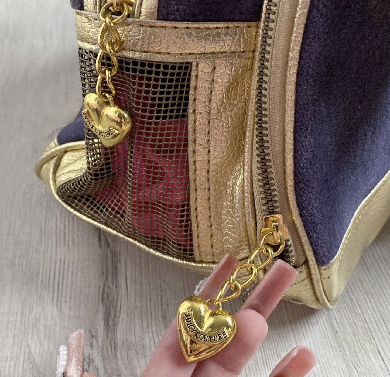 Juicy Couture × Vintage 2000s Vintage Juicy Couture Daydreamer Velour Velvet Y2k Bag Size ONE SIZE - 3 Thumbnail