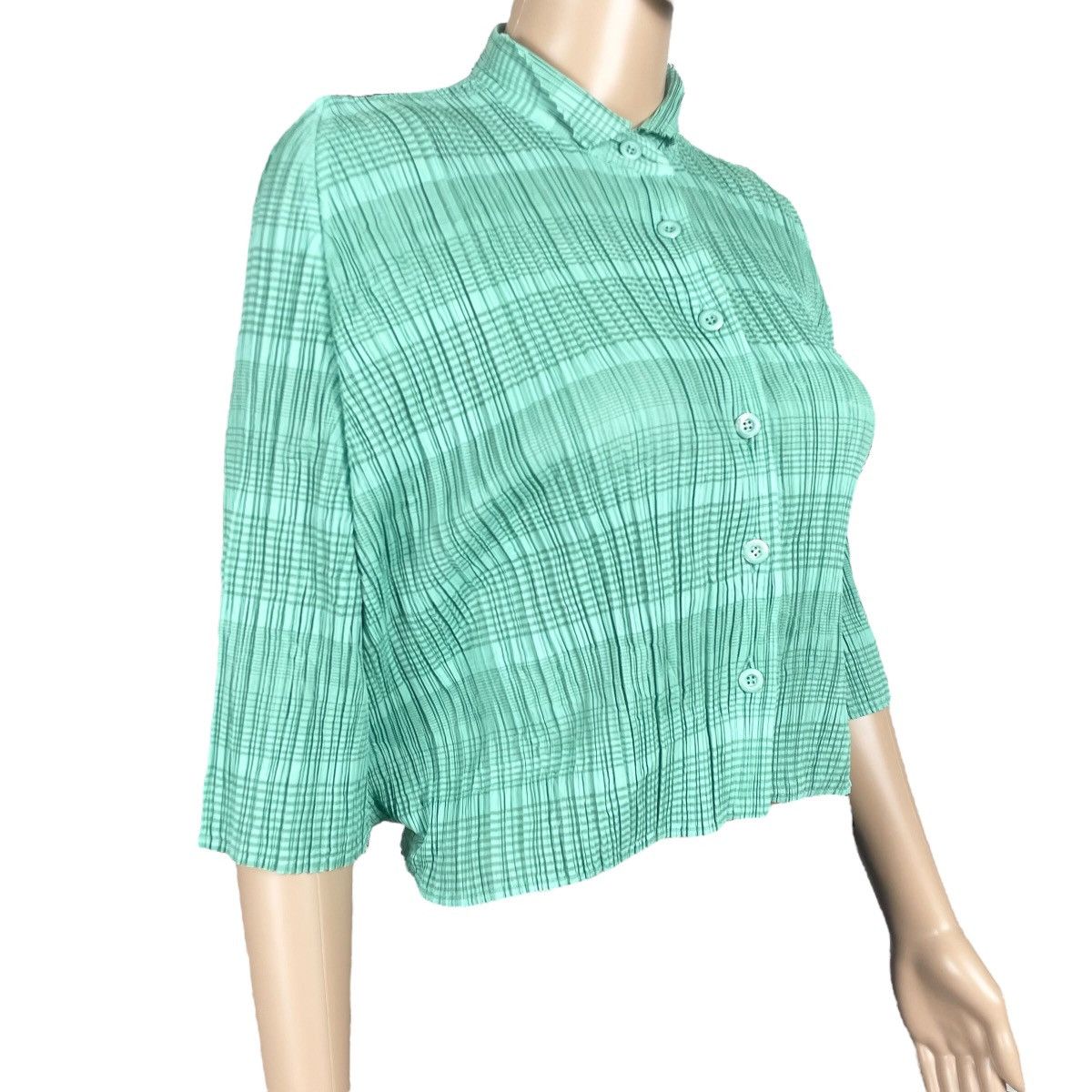 Pleats Please Issey Miyake Pleats Please Issey Miyake Button Up Crop Top Poncho Shirt Size S / US 4 / IT 40 - 7 Thumbnail