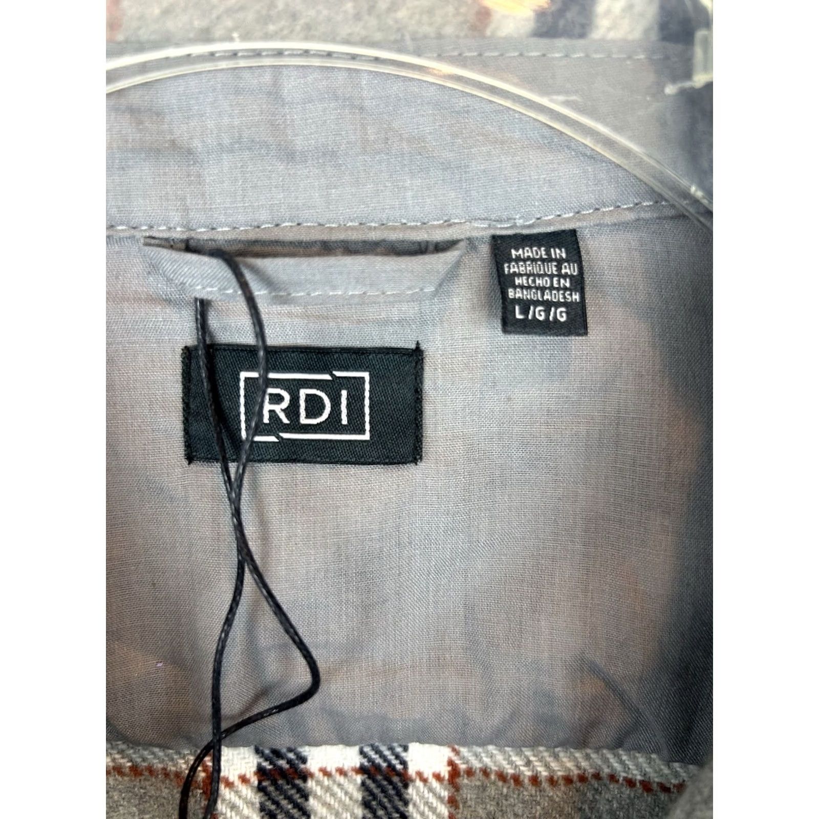 Vintage RDI Flannel Shirt Mens L Gray Heavyweight Long Sleeve Rugged Button Jacket Camp Size US L / EU 52-54 / 3 - 3 Thumbnail