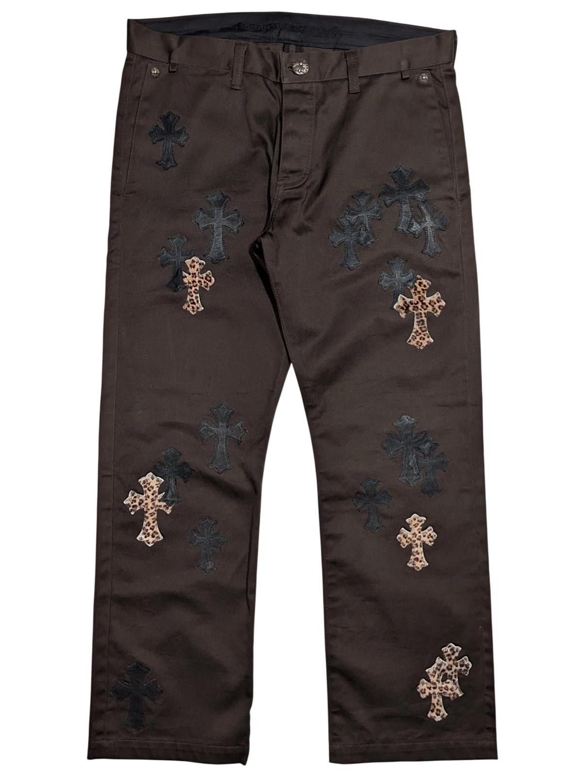 Chrome Hearts Cheetah Cross Patch Brown Chino Pants Size ONE SIZE - 1 Thumbnail