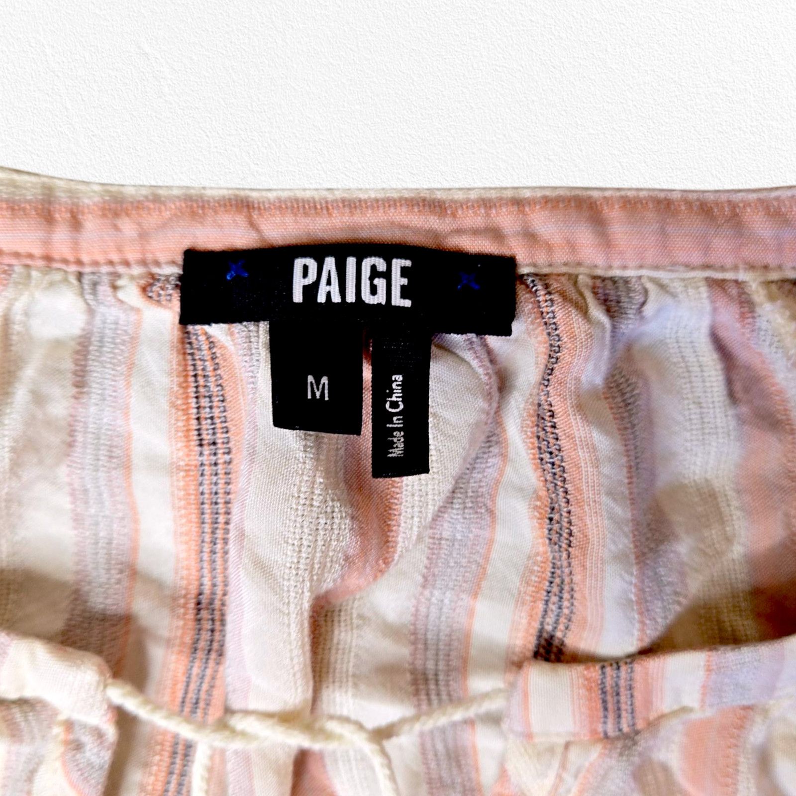Paige Paige Pink Ivory Boho Striped Jovannie Blouse Size Medium Size M / US 6-8 / IT 42-44 - 3 Thumbnail
