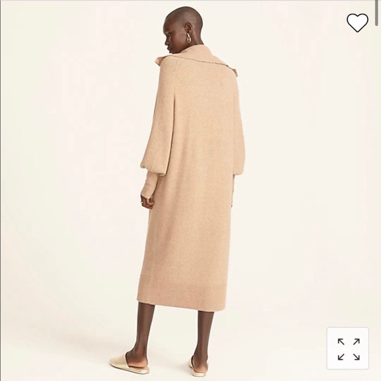 J.Crew J.Crew Half-zip midi sweater-dress in supersoft yarn beige Size S / US 4 / IT 40 - 8 Thumbnail